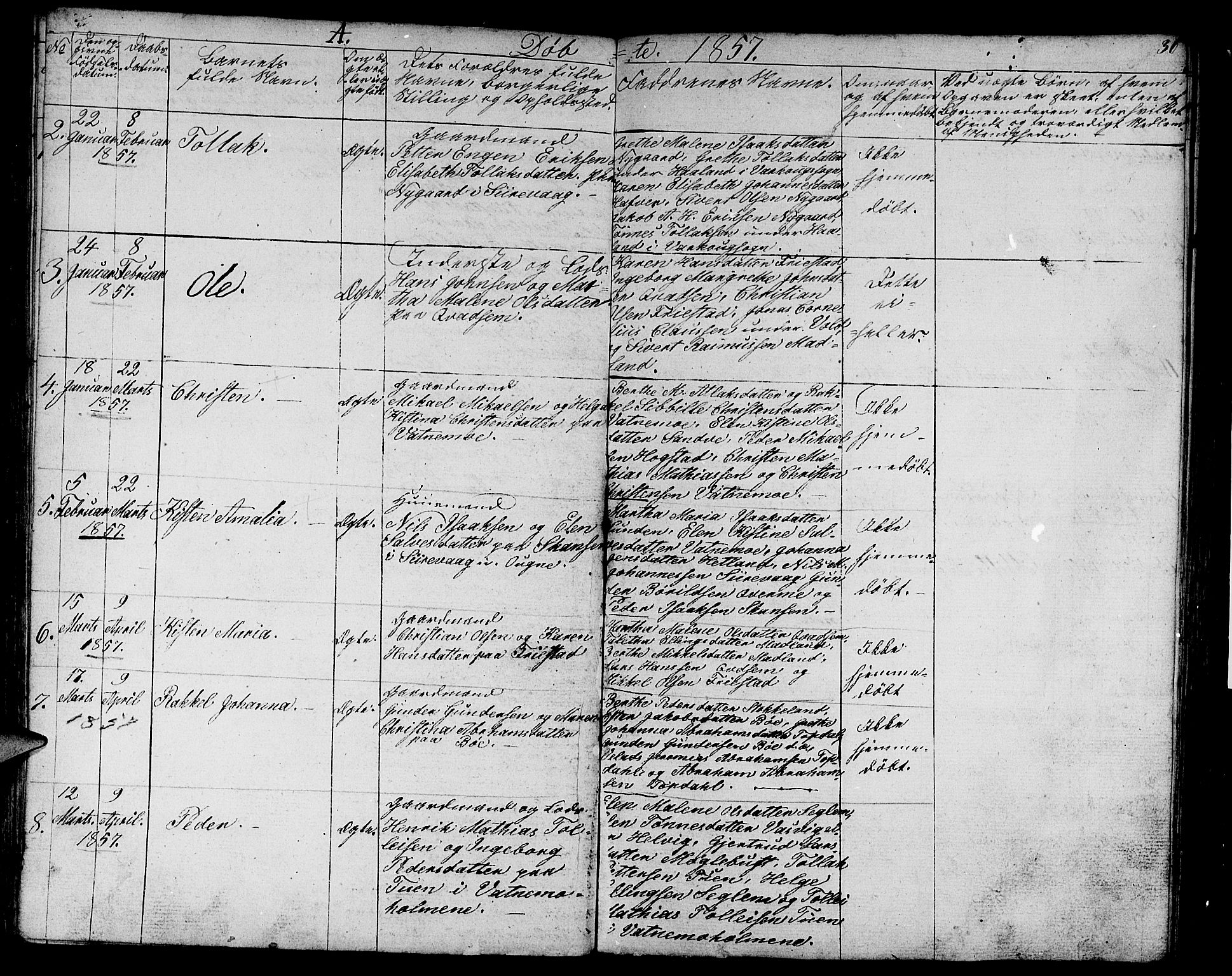 Eigersund sokneprestkontor, SAST/A-101807/S09/L0003: Parish register (copy) no. B 3, 1846-1875, p. 36