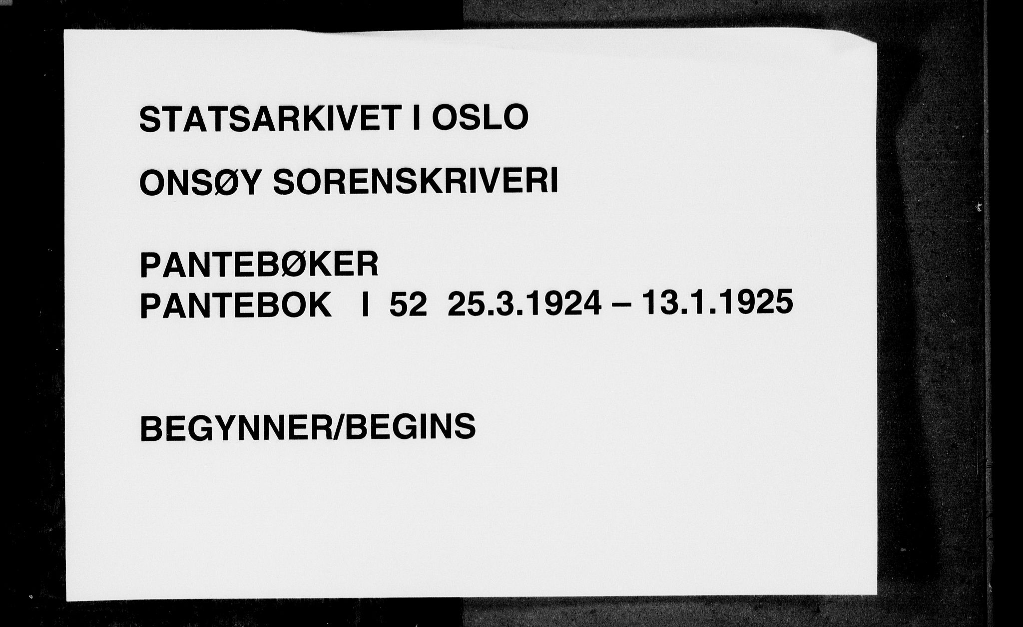 Onsøy sorenskriveri, SAO/A-10474/G/Ga/Gaa/L0052: Mortgage book no. I 52, 1924-1925