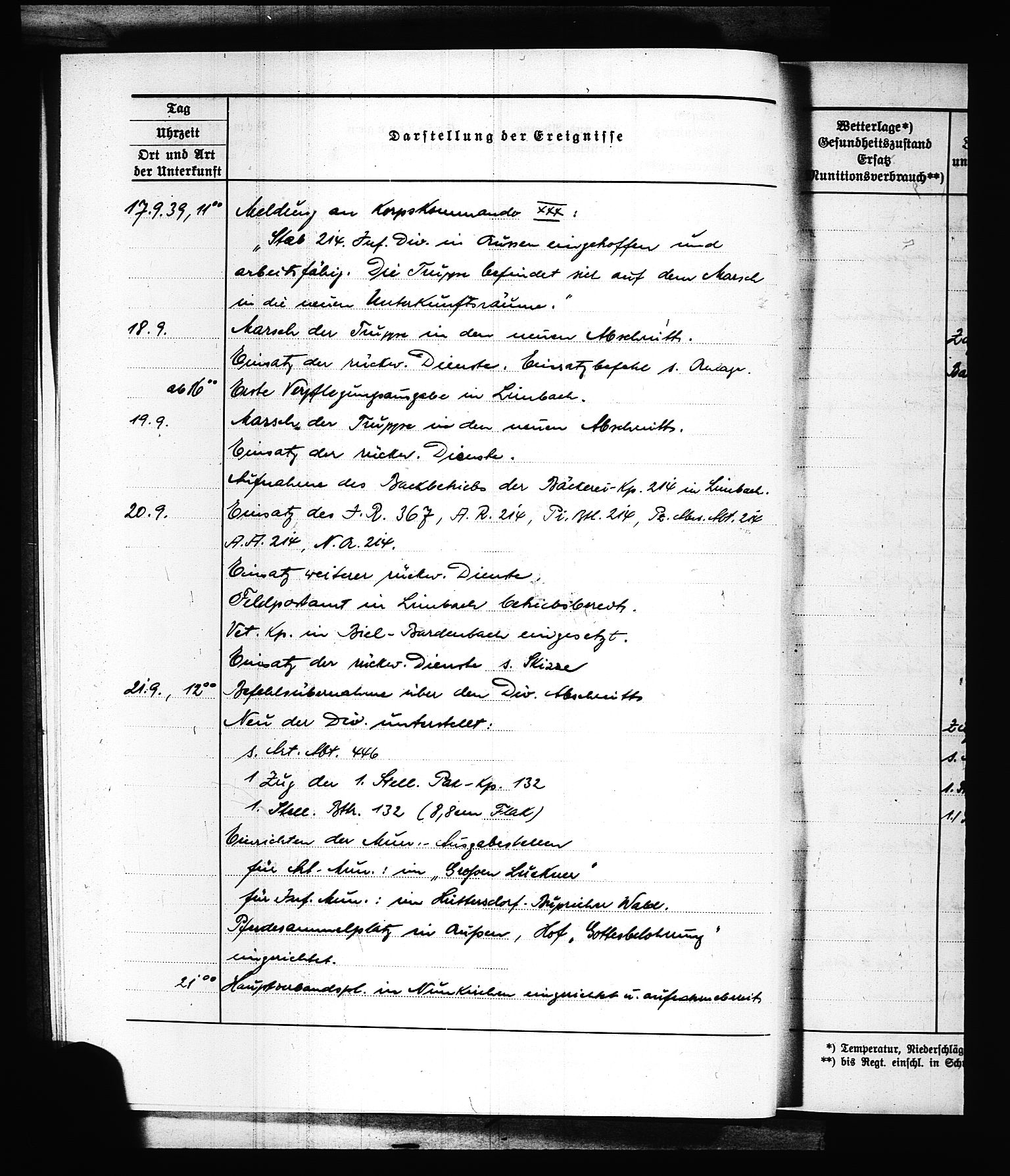 Documents Section, AV/RA-RAFA-2200/V/L0088: Amerikansk mikrofilm "Captured German Documents".
Box No. 727.  FKA jnr. 601/1954., 1939-1940, p. 11