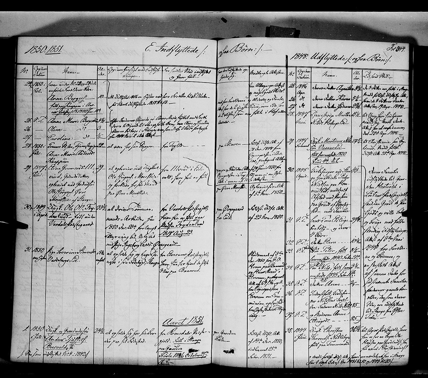 Stange prestekontor, SAH/PREST-002/K/L0011: Parish register (official) no. 11, 1846-1852, p. 344
