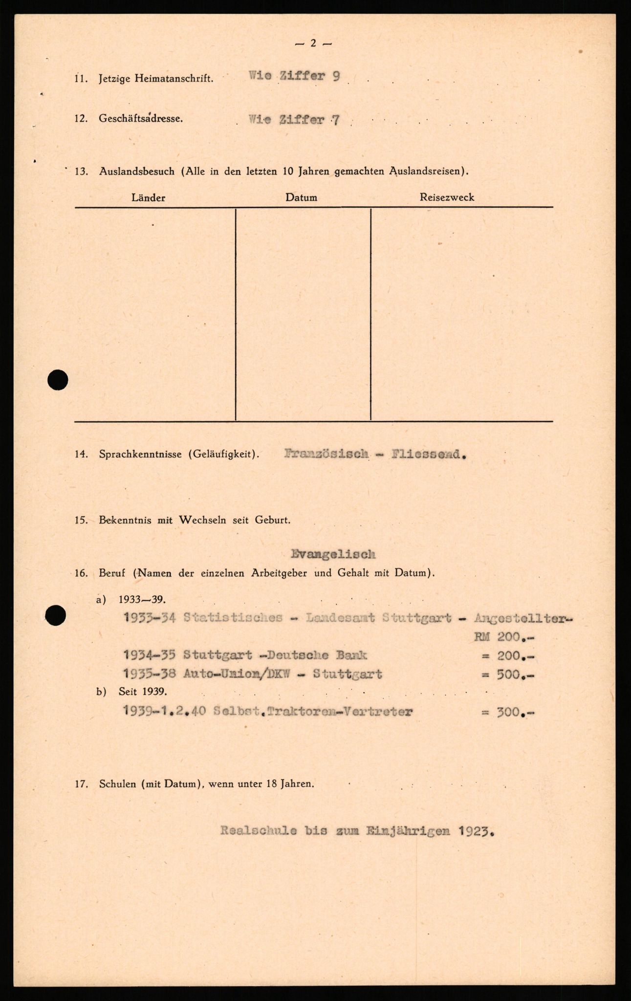 Forsvaret, Forsvarets overkommando II, AV/RA-RAFA-3915/D/Db/L0034: CI Questionaires. Tyske okkupasjonsstyrker i Norge. Tyskere., 1945-1946, p. 168