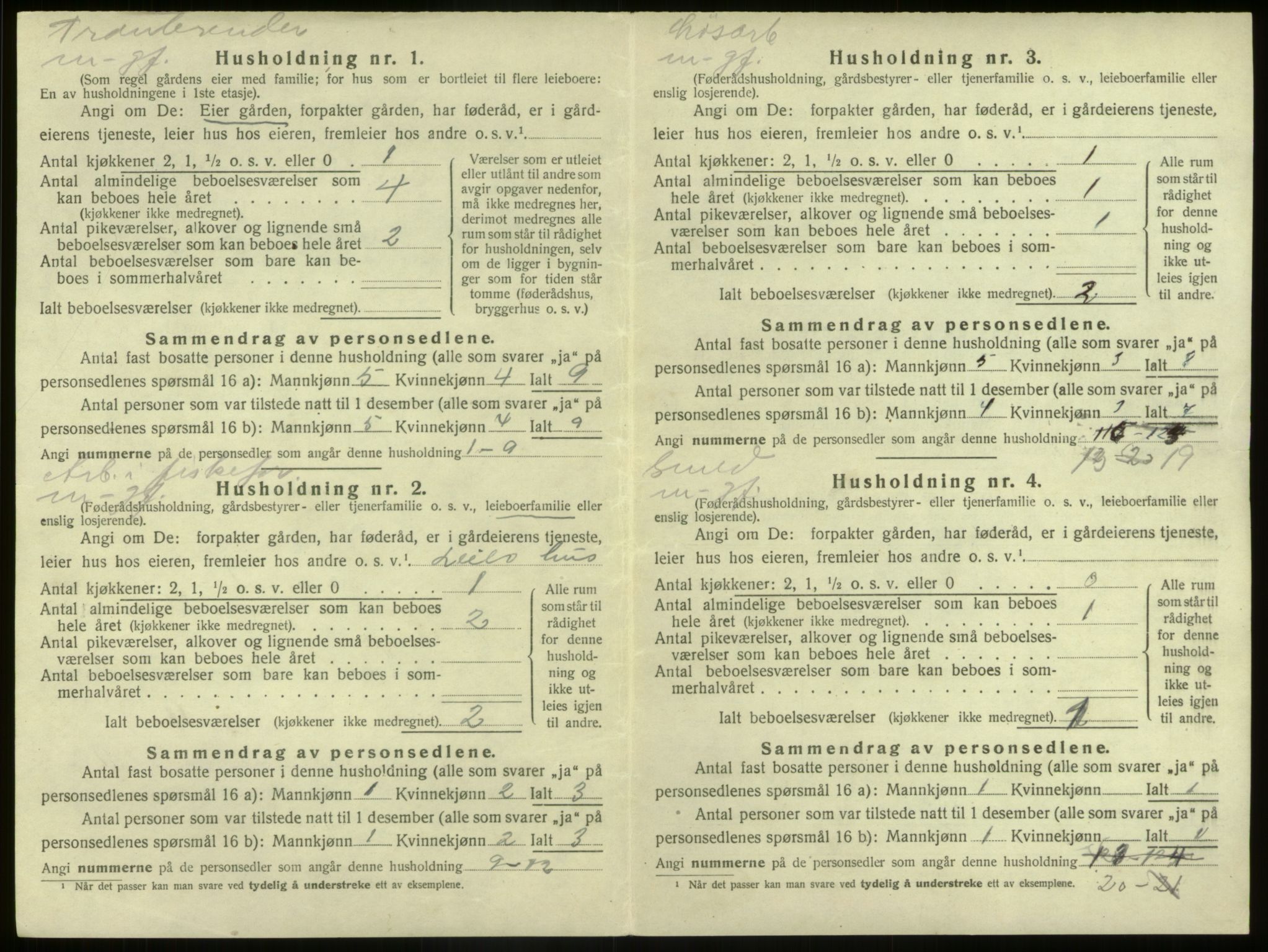 SAB, 1920 census for Kinn, 1920, p. 409