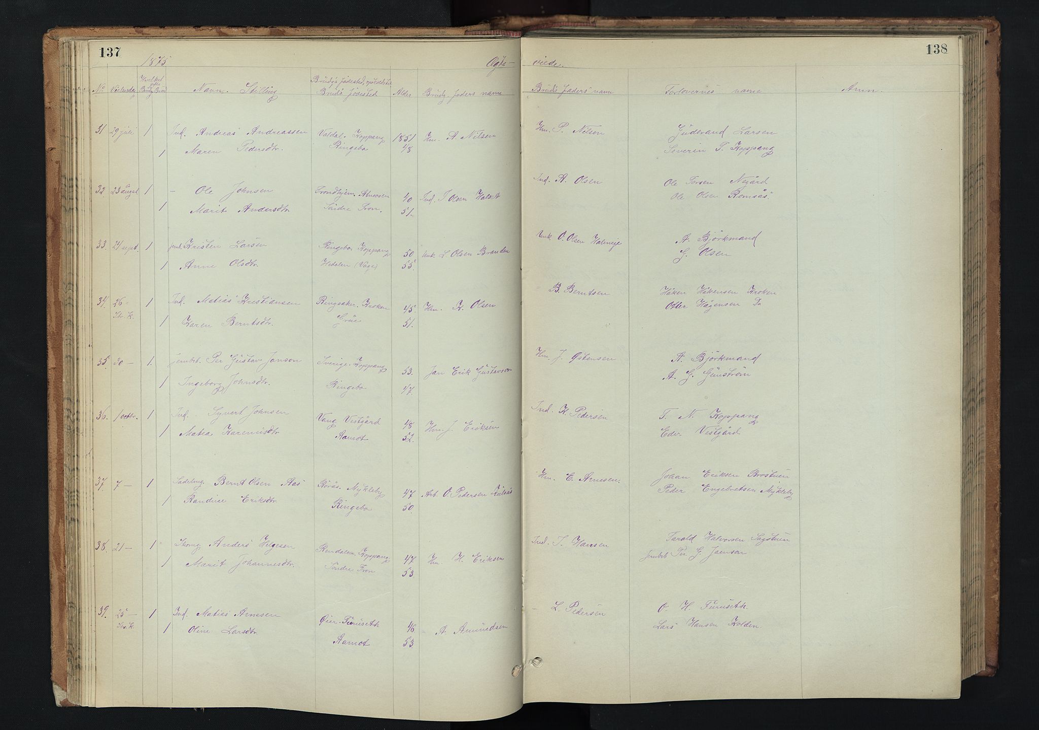 Stor-Elvdal prestekontor, AV/SAH-PREST-052/H/Ha/Hab/L0002: Parish register (copy) no. 2, 1860-1894, p. 137-138