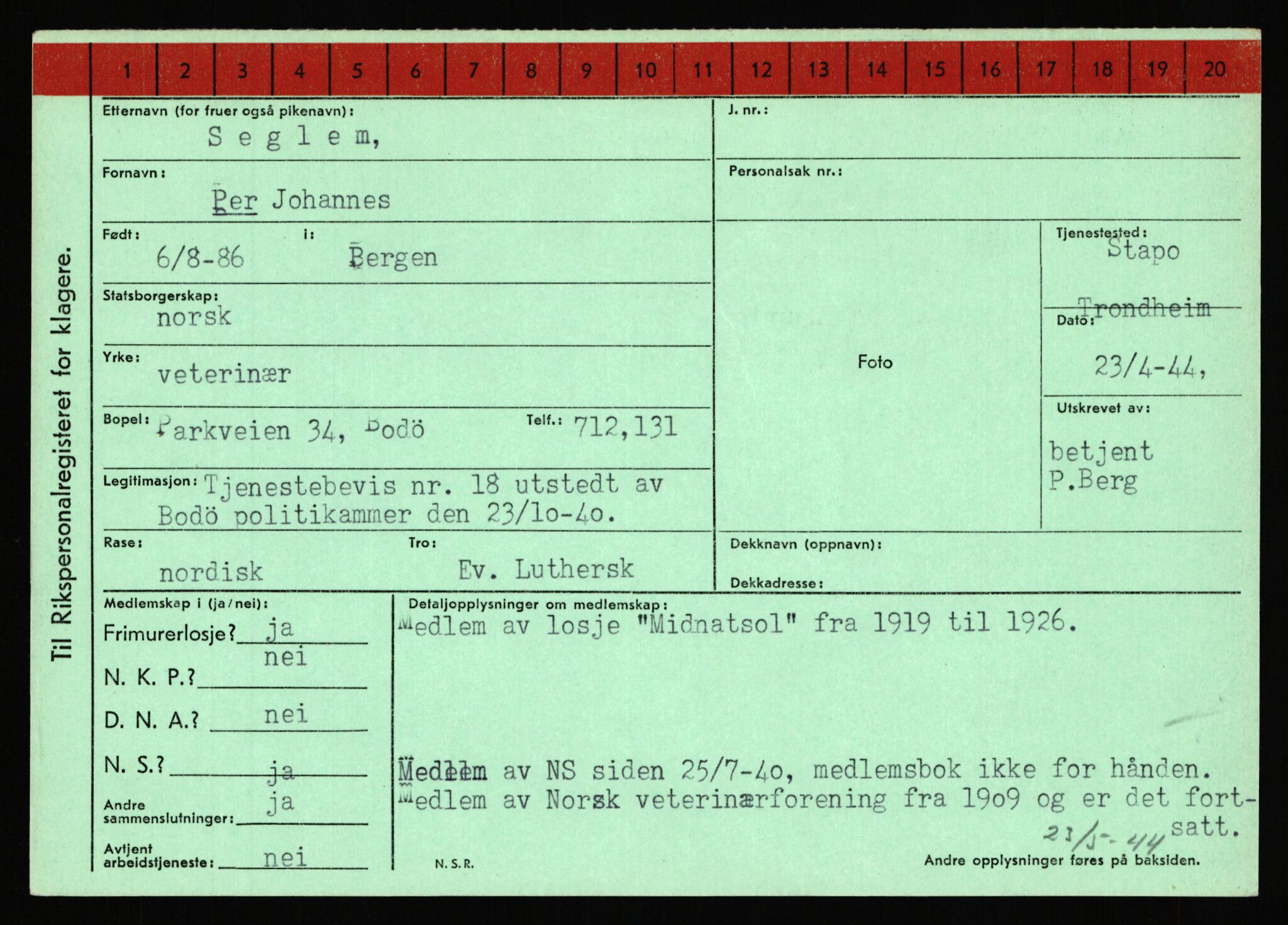 Statspolitiet - Hovedkontoret / Osloavdelingen, AV/RA-S-1329/C/Ca/L0013: Raa - Servold, 1943-1945, p. 4633