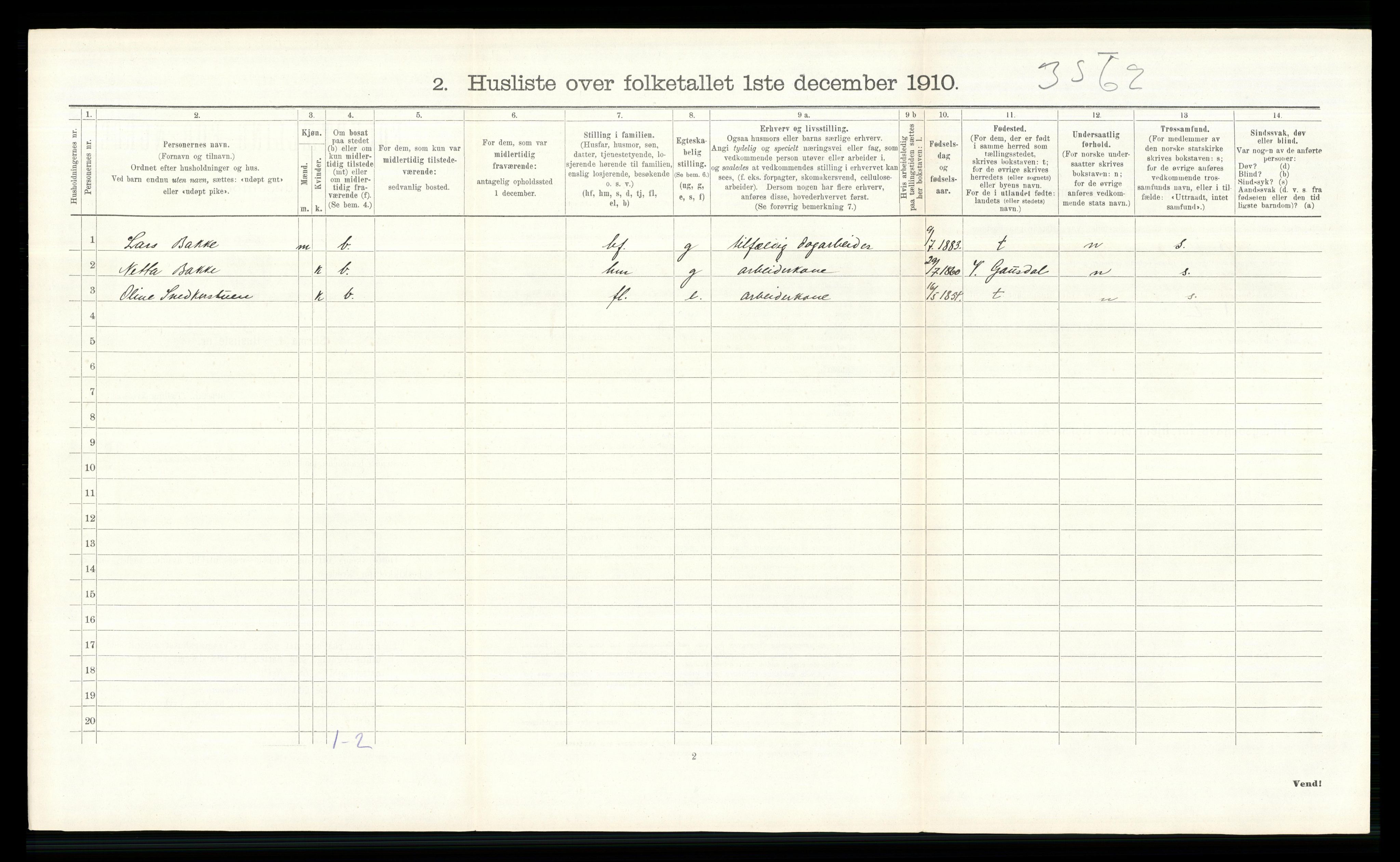 RA, 1910 census for Ringsaker, 1910, p. 938