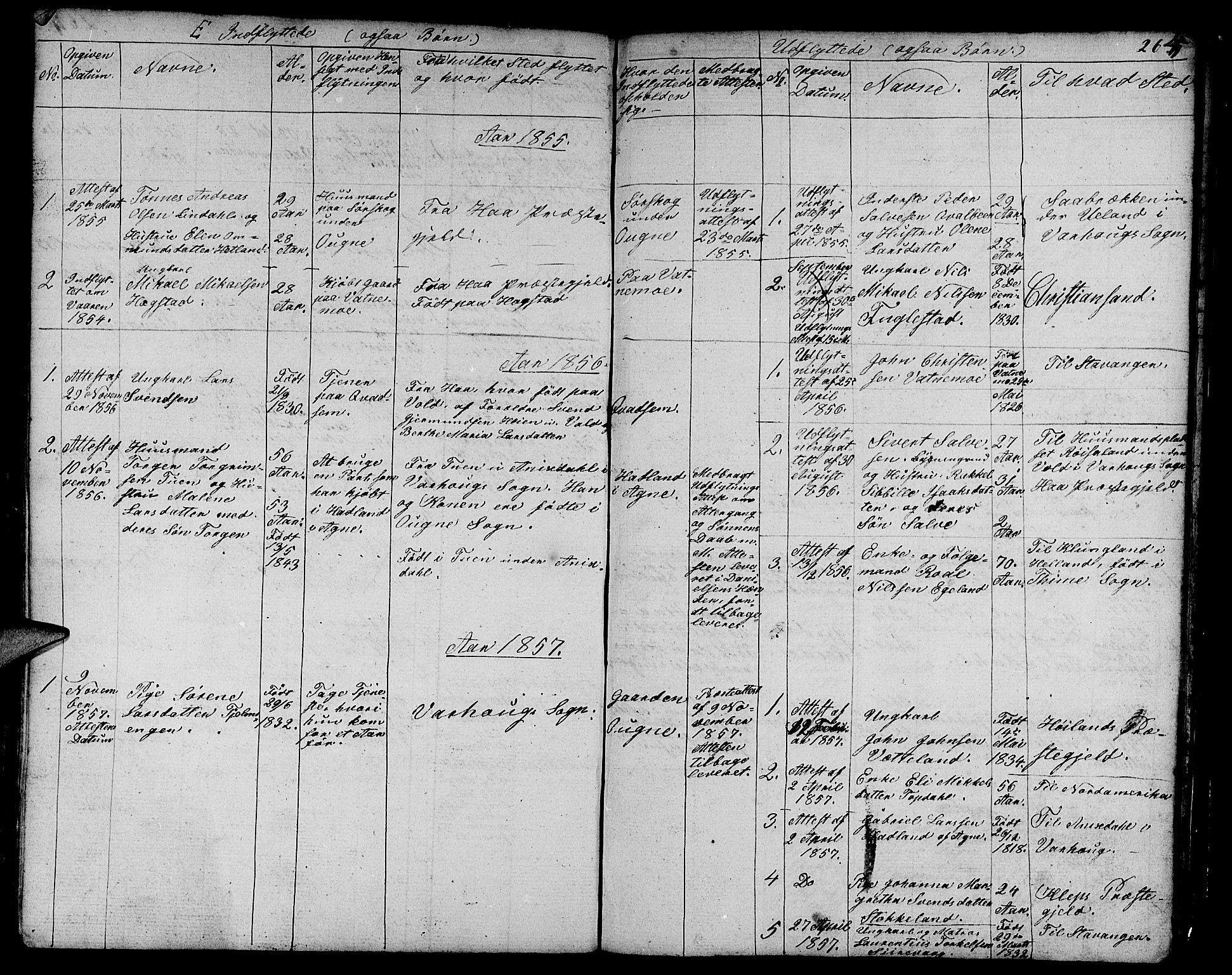 Eigersund sokneprestkontor, SAST/A-101807/S09/L0003: Parish register (copy) no. B 3, 1846-1875, p. 265