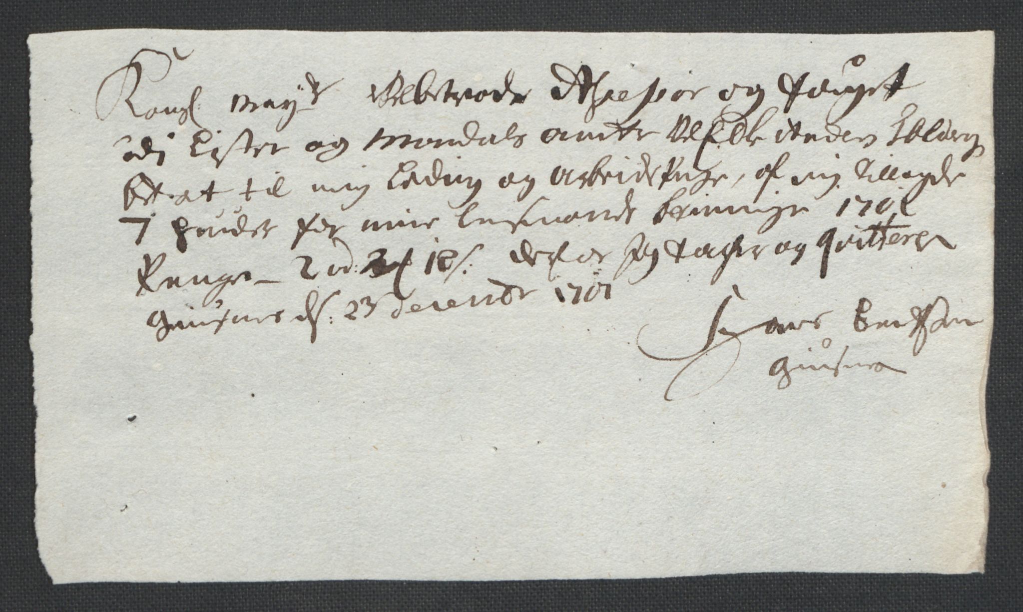 Rentekammeret inntil 1814, Reviderte regnskaper, Fogderegnskap, AV/RA-EA-4092/R43/L2549: Fogderegnskap Lista og Mandal, 1701-1702, p. 180