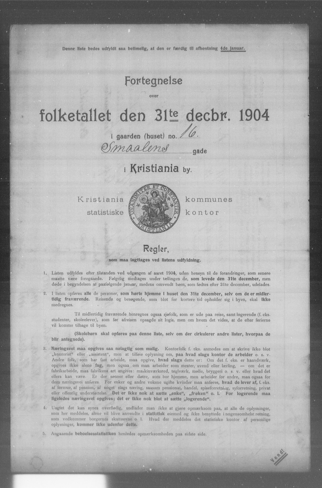 OBA, Municipal Census 1904 for Kristiania, 1904, p. 18628