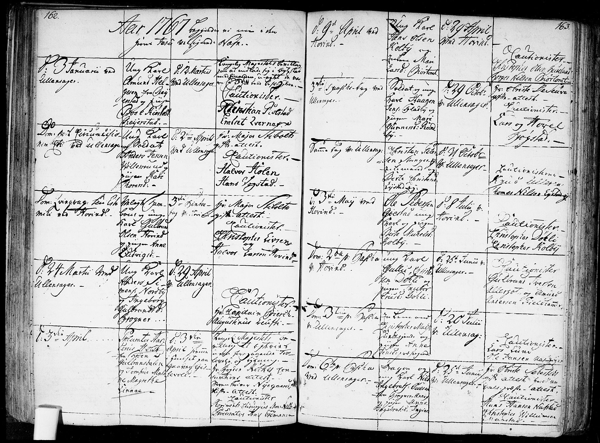 Ullensaker prestekontor Kirkebøker, SAO/A-10236a/F/Fa/L0010: Parish register (official) no. I 10, 1733-1776, p. 162-163