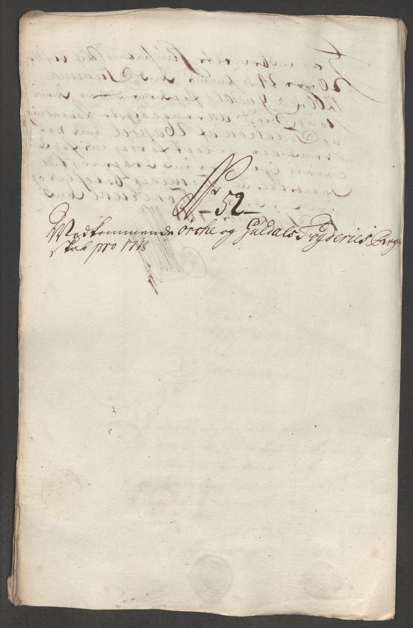 Rentekammeret inntil 1814, Reviderte regnskaper, Fogderegnskap, AV/RA-EA-4092/R60/L3972: Fogderegnskap Orkdal og Gauldal, 1718, p. 81