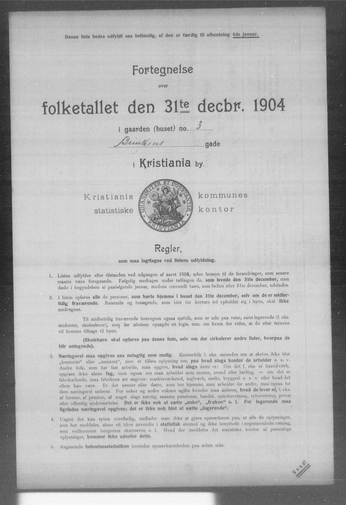 OBA, Municipal Census 1904 for Kristiania, 1904, p. 1844