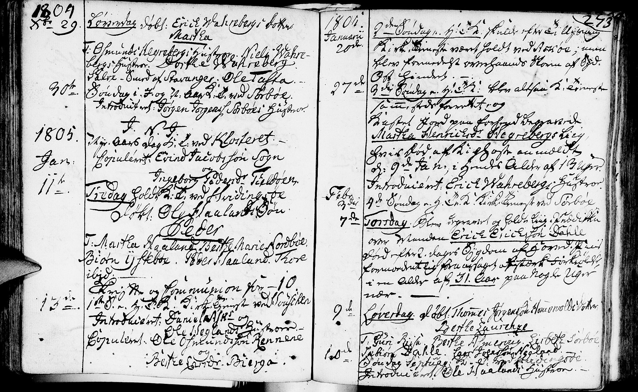 Rennesøy sokneprestkontor, SAST/A -101827/H/Ha/Haa/L0003: Parish register (official) no. A 3, 1772-1815, p. 273