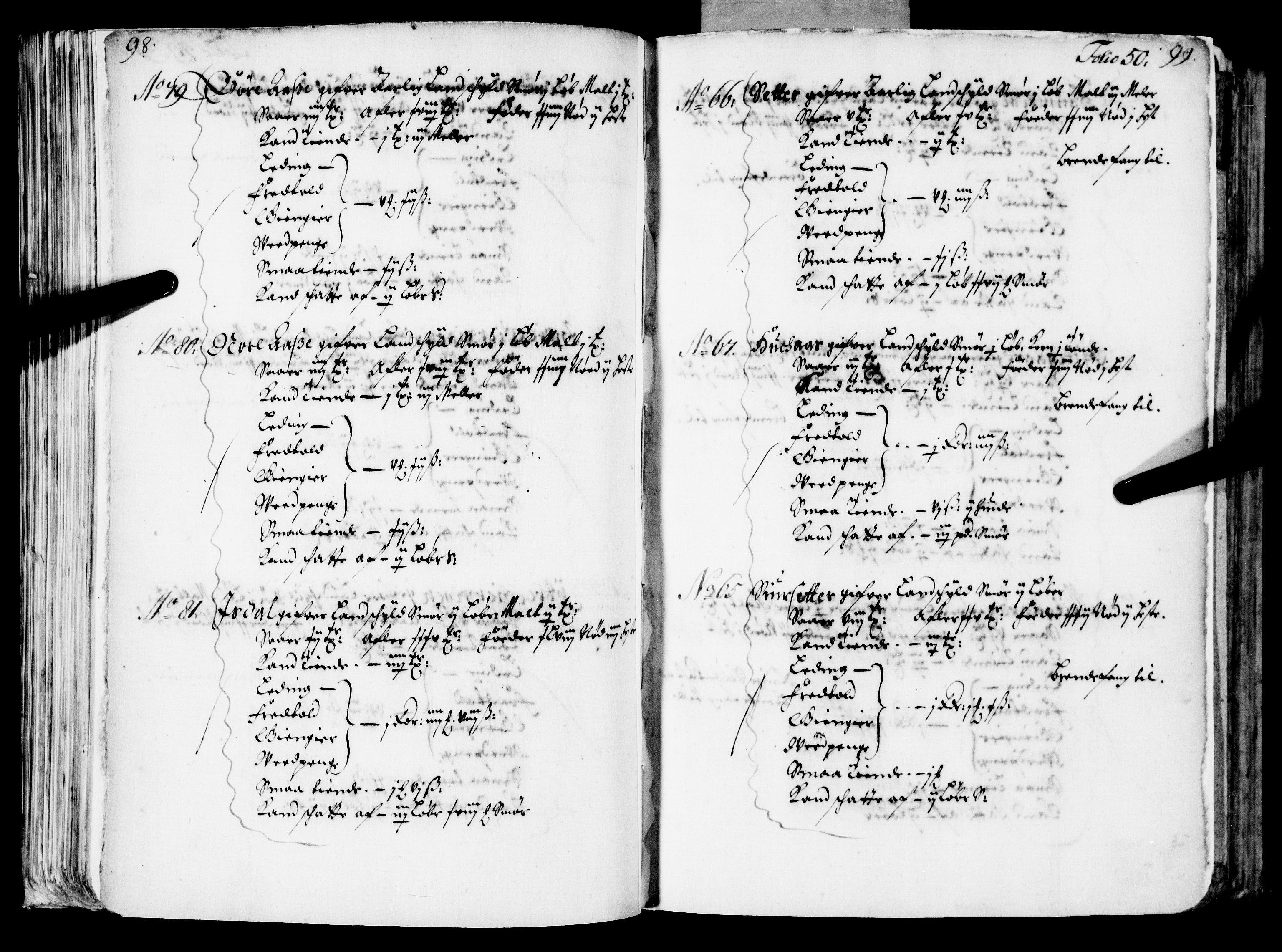 Rentekammeret inntil 1814, Realistisk ordnet avdeling, AV/RA-EA-4070/N/Nb/Nba/L0039: Nordhordland fogderi, 1667, p. 49b-50a