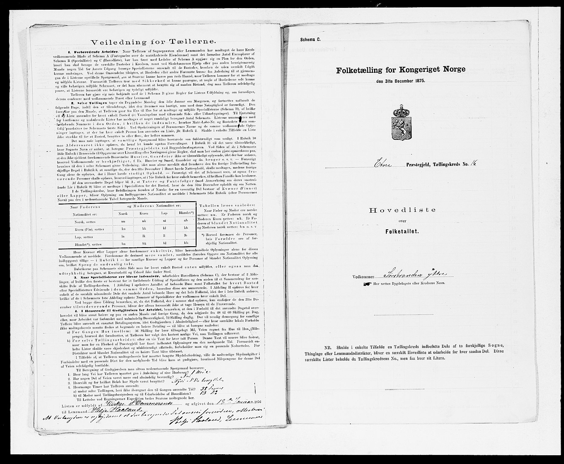 SAB, 1875 census for 1211P Etne, 1875, p. 34