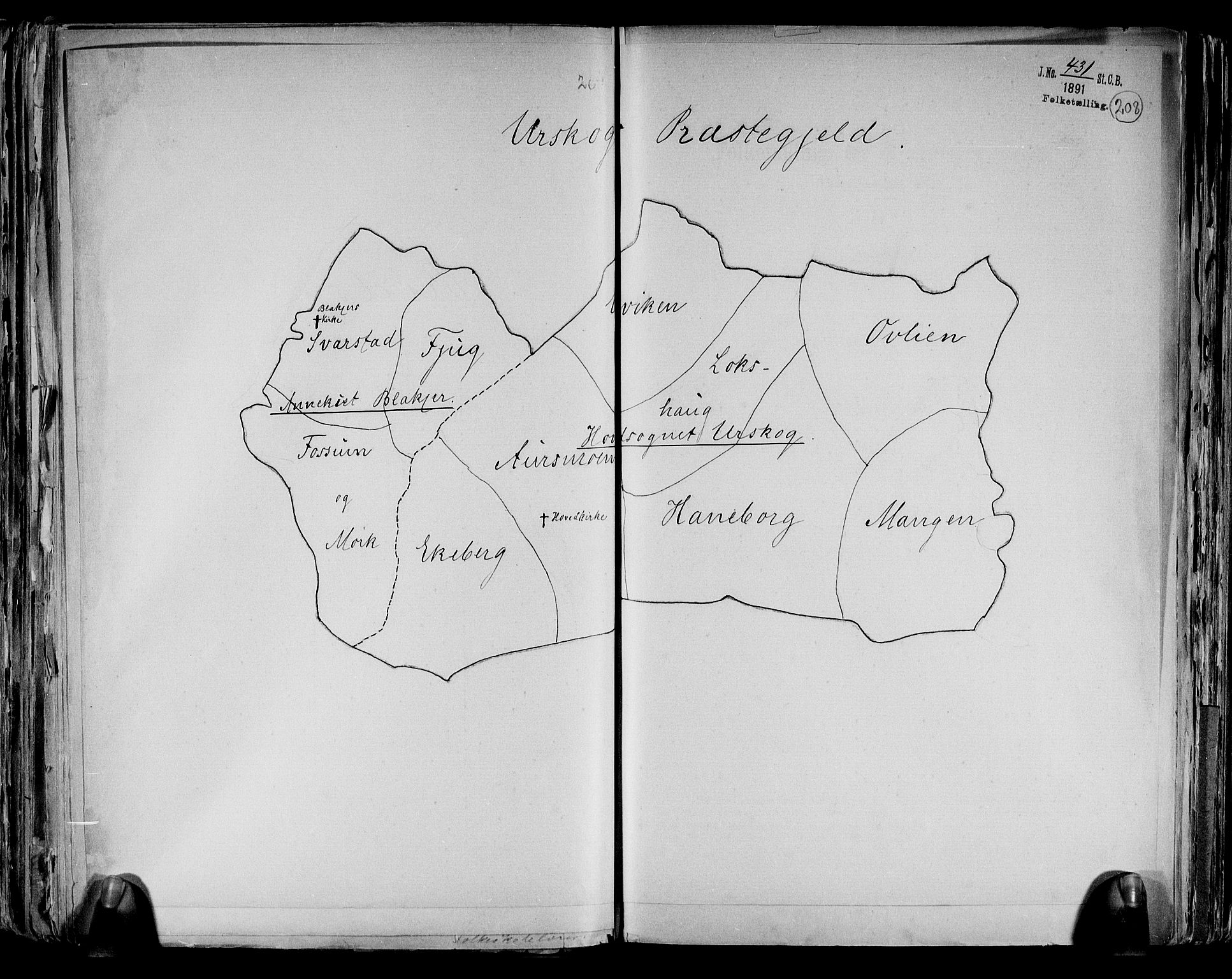 RA, 1891 census for 0224 Aurskog, 1891, p. 5