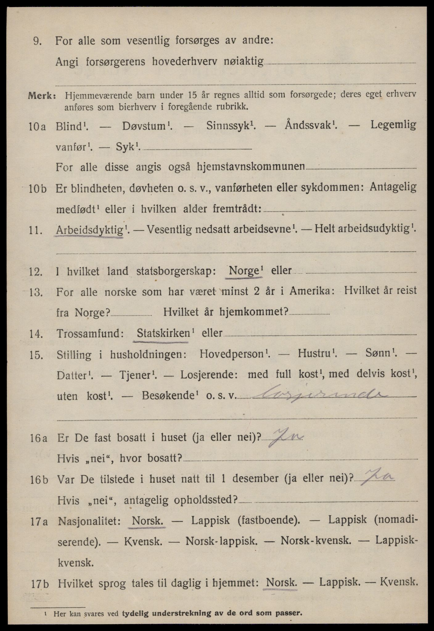 SAT, 1920 census for Malvik, 1920, p. 5333