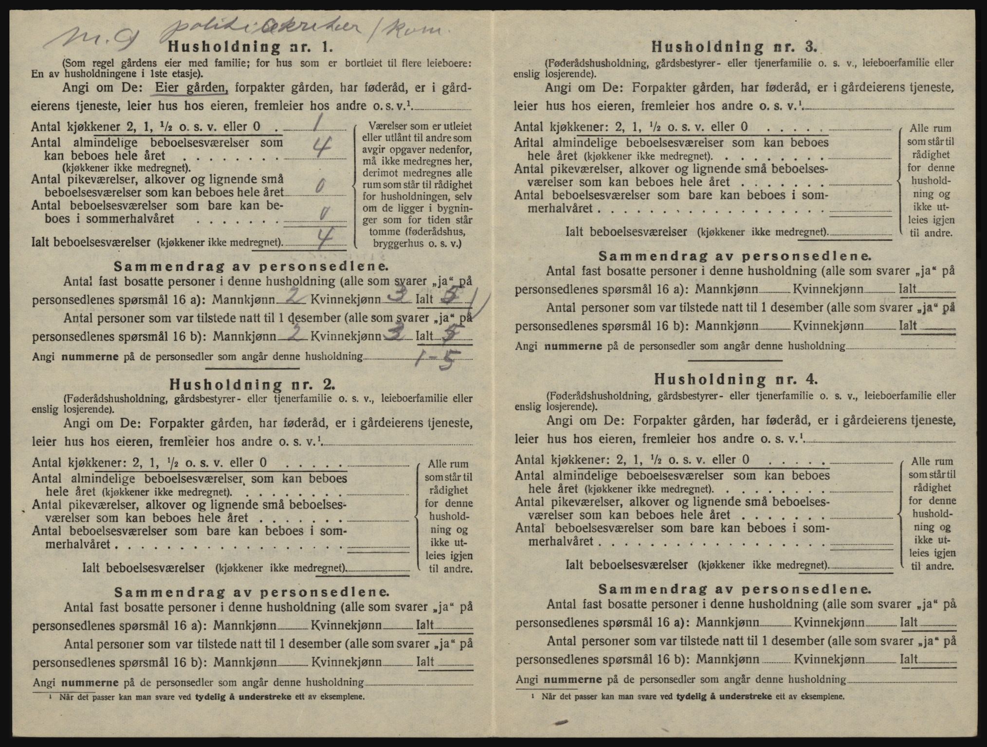 SAO, 1920 census for Glemmen, 1920, p. 1434