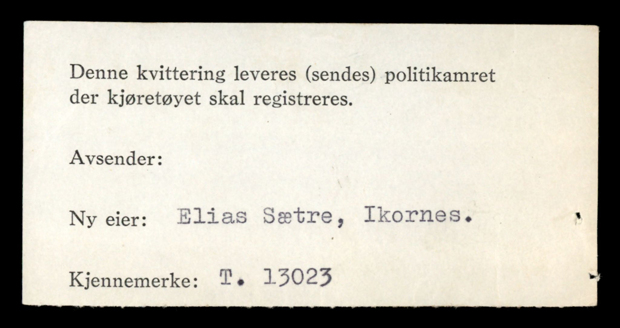 Møre og Romsdal vegkontor - Ålesund trafikkstasjon, AV/SAT-A-4099/F/Fe/L0036: Registreringskort for kjøretøy T 12831 - T 13030, 1927-1998, p. 3038