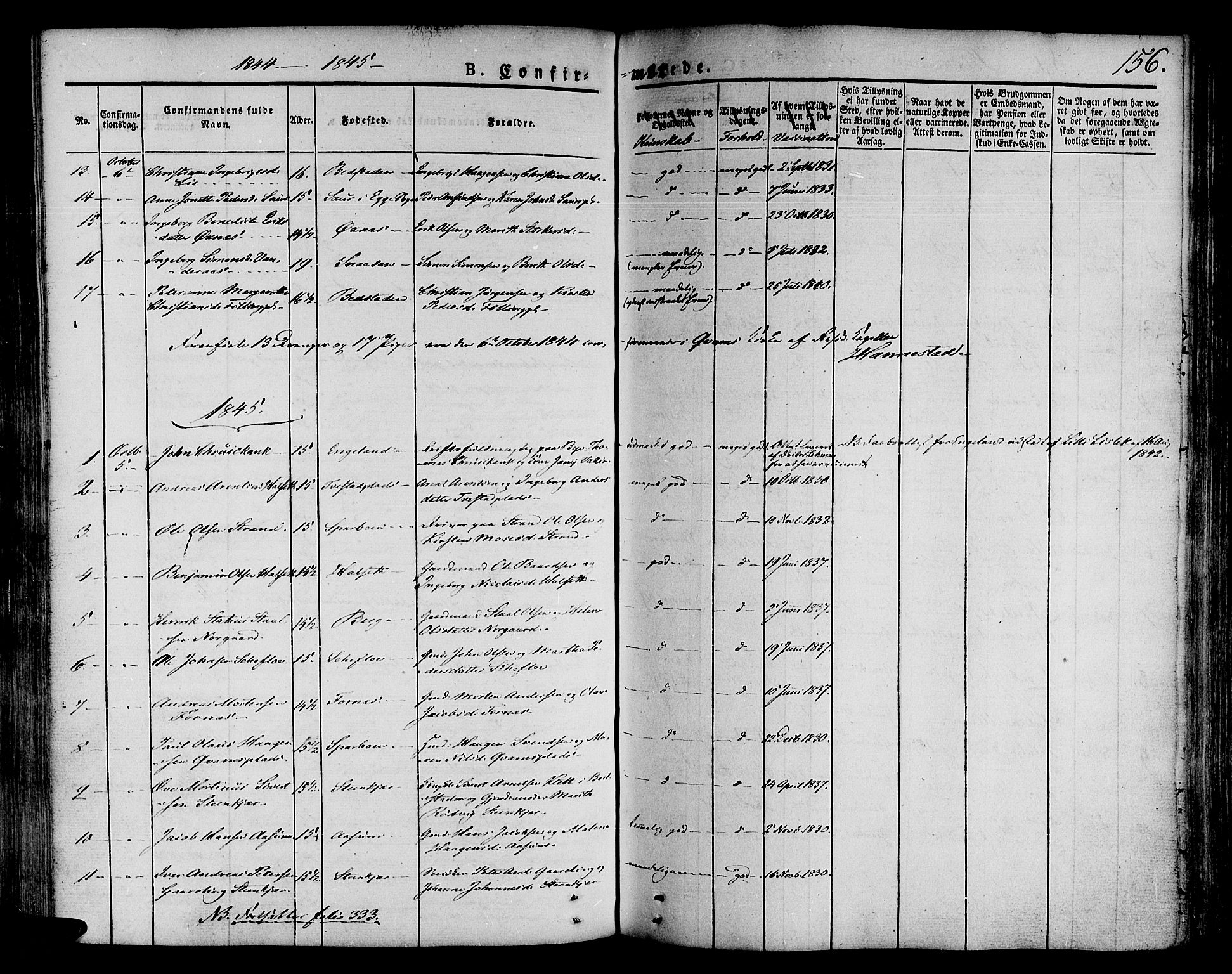 Ministerialprotokoller, klokkerbøker og fødselsregistre - Nord-Trøndelag, SAT/A-1458/746/L0445: Parish register (official) no. 746A04, 1826-1846, p. 156