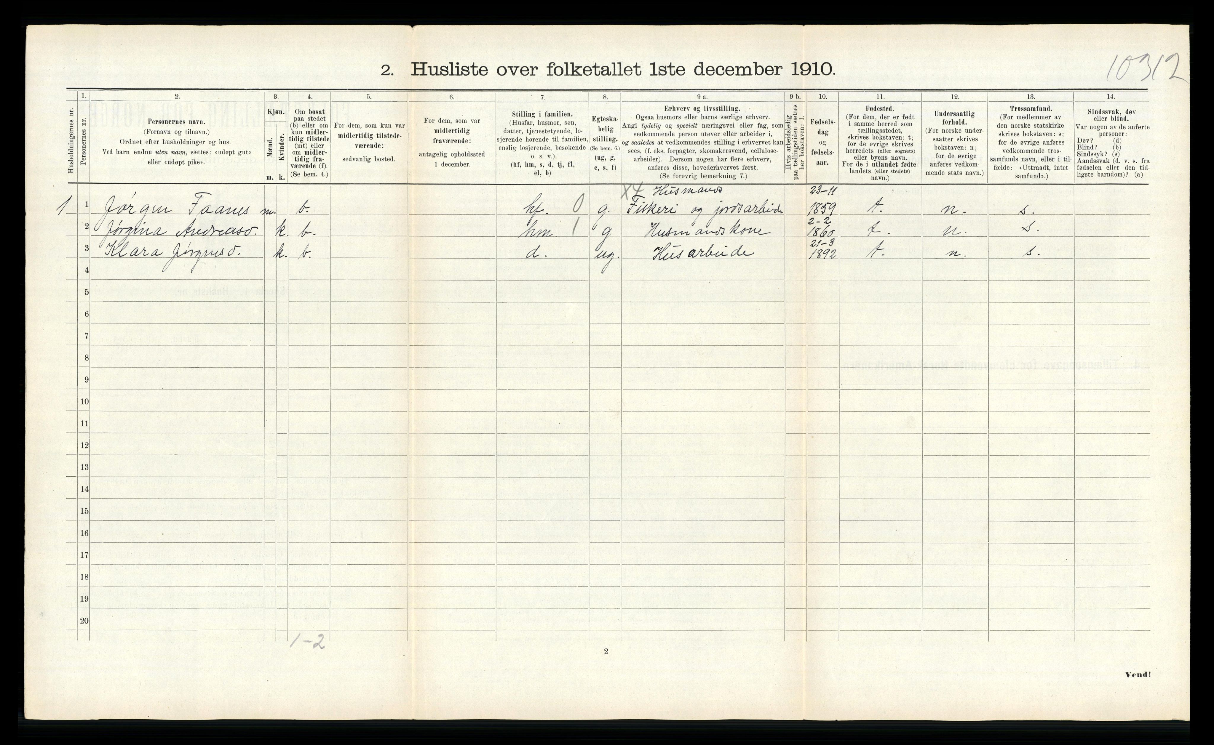 RA, 1910 census for Frosta, 1910, p. 710