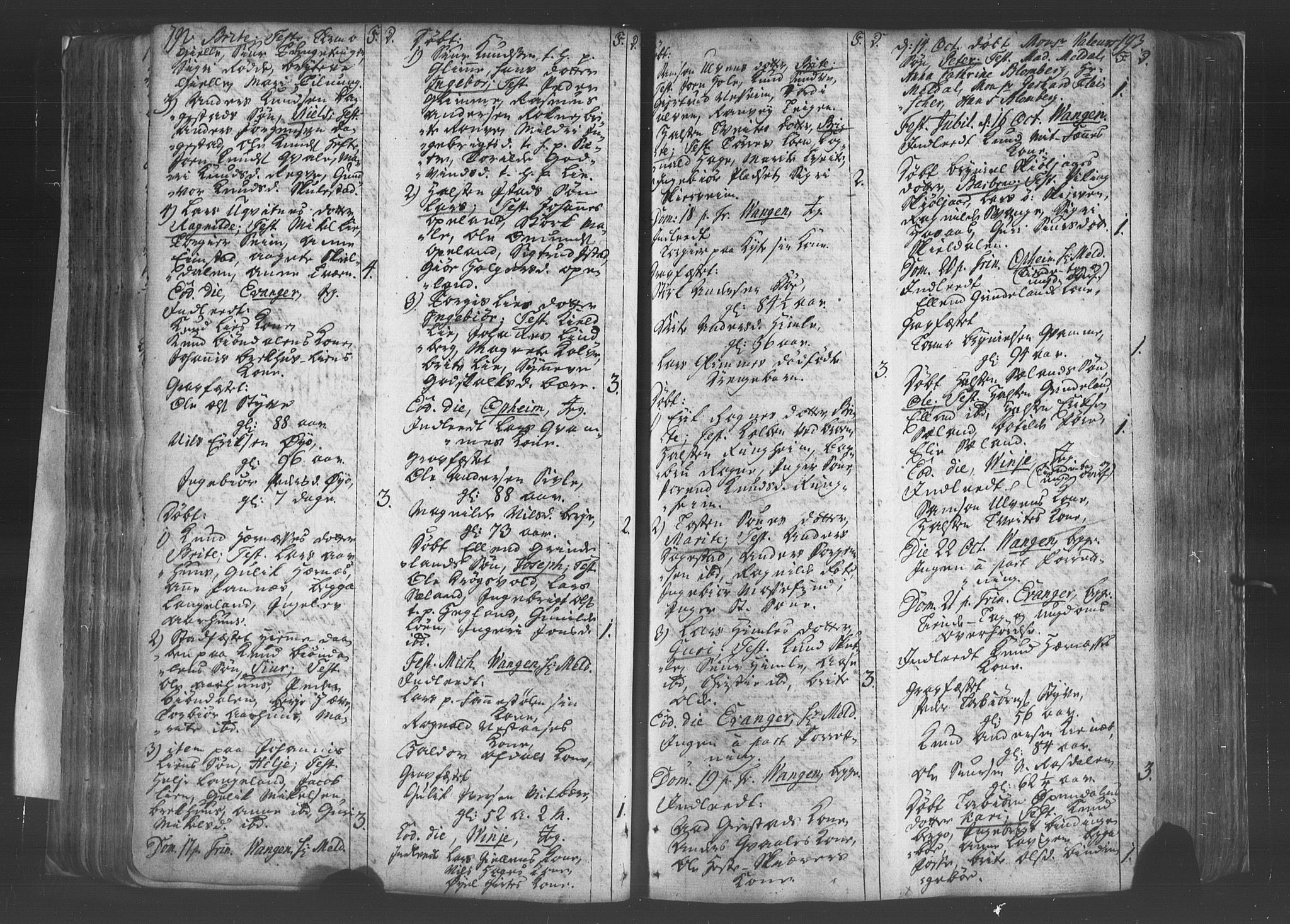 Voss sokneprestembete, SAB/A-79001/H/Haa: Parish register (official) no. A 8, 1752-1780, p. 192-193