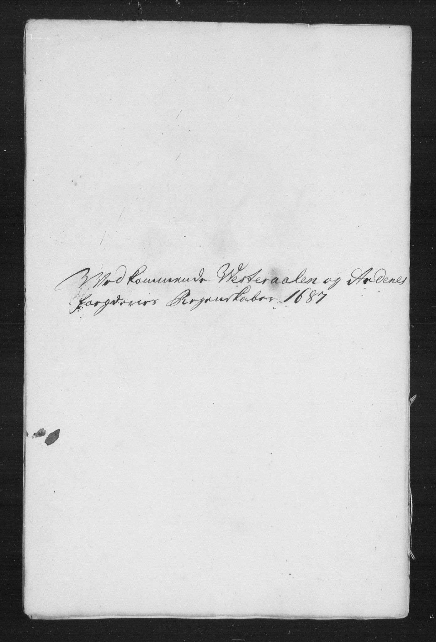 Rentekammeret inntil 1814, Reviderte regnskaper, Stiftamtstueregnskaper, Trondheim stiftamt og Nordland amt, AV/RA-EA-6044/R/Rh/L0010: Nordland amt, 1687