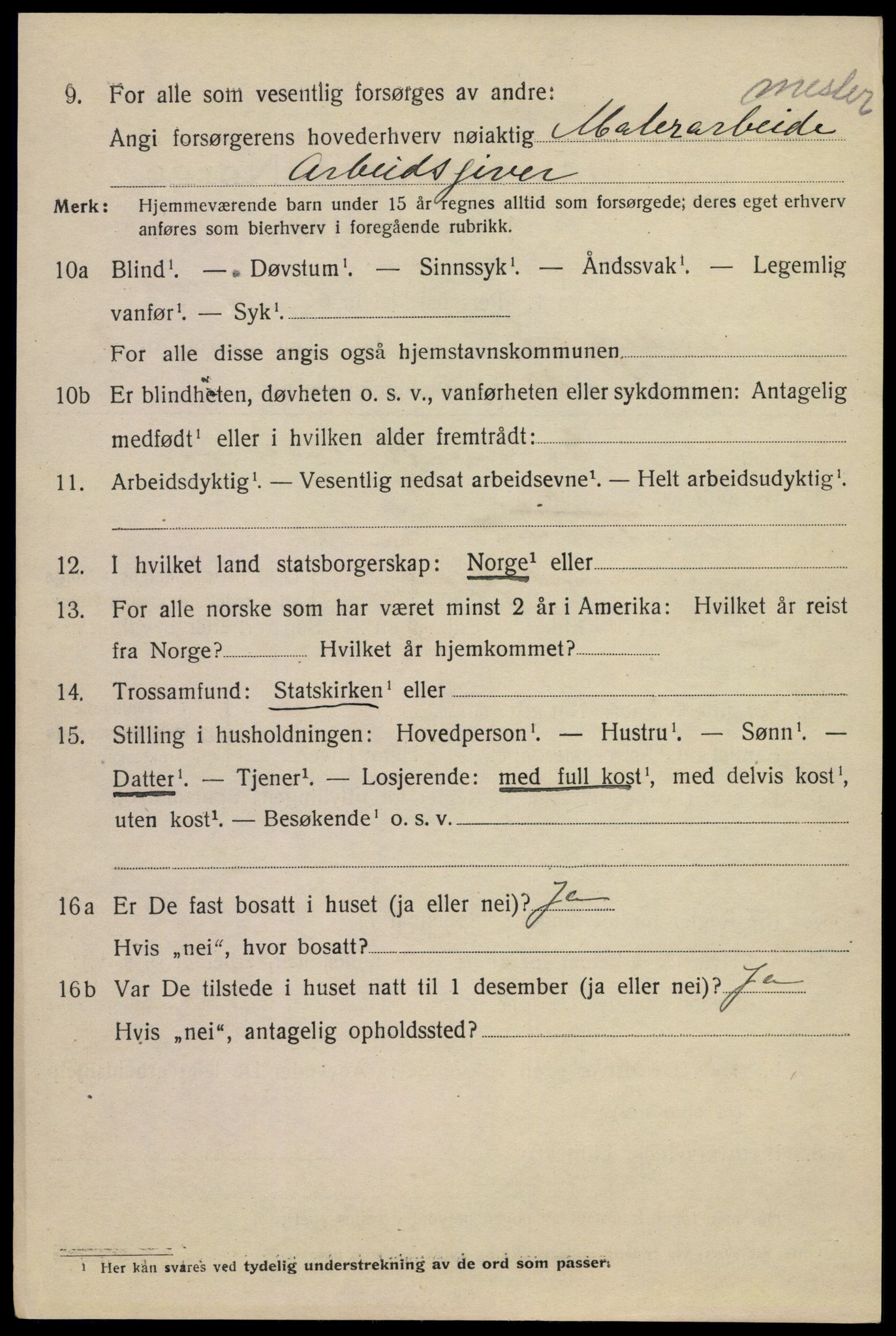 SAKO, 1920 census for Sandefjord, 1920, p. 11087