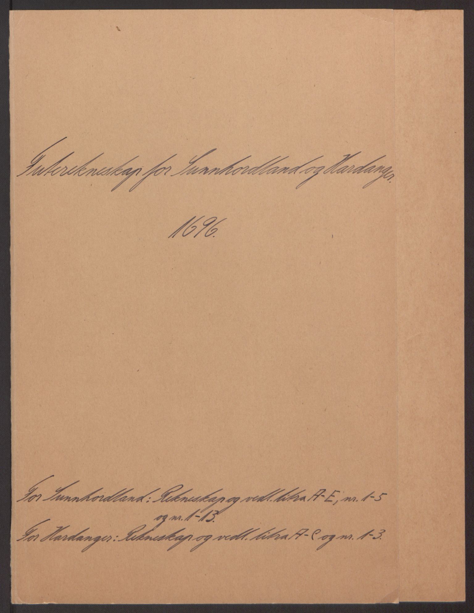 Rentekammeret inntil 1814, Reviderte regnskaper, Fogderegnskap, RA/EA-4092/R48/L2976: Fogderegnskap Sunnhordland og Hardanger, 1695-1696, p. 268