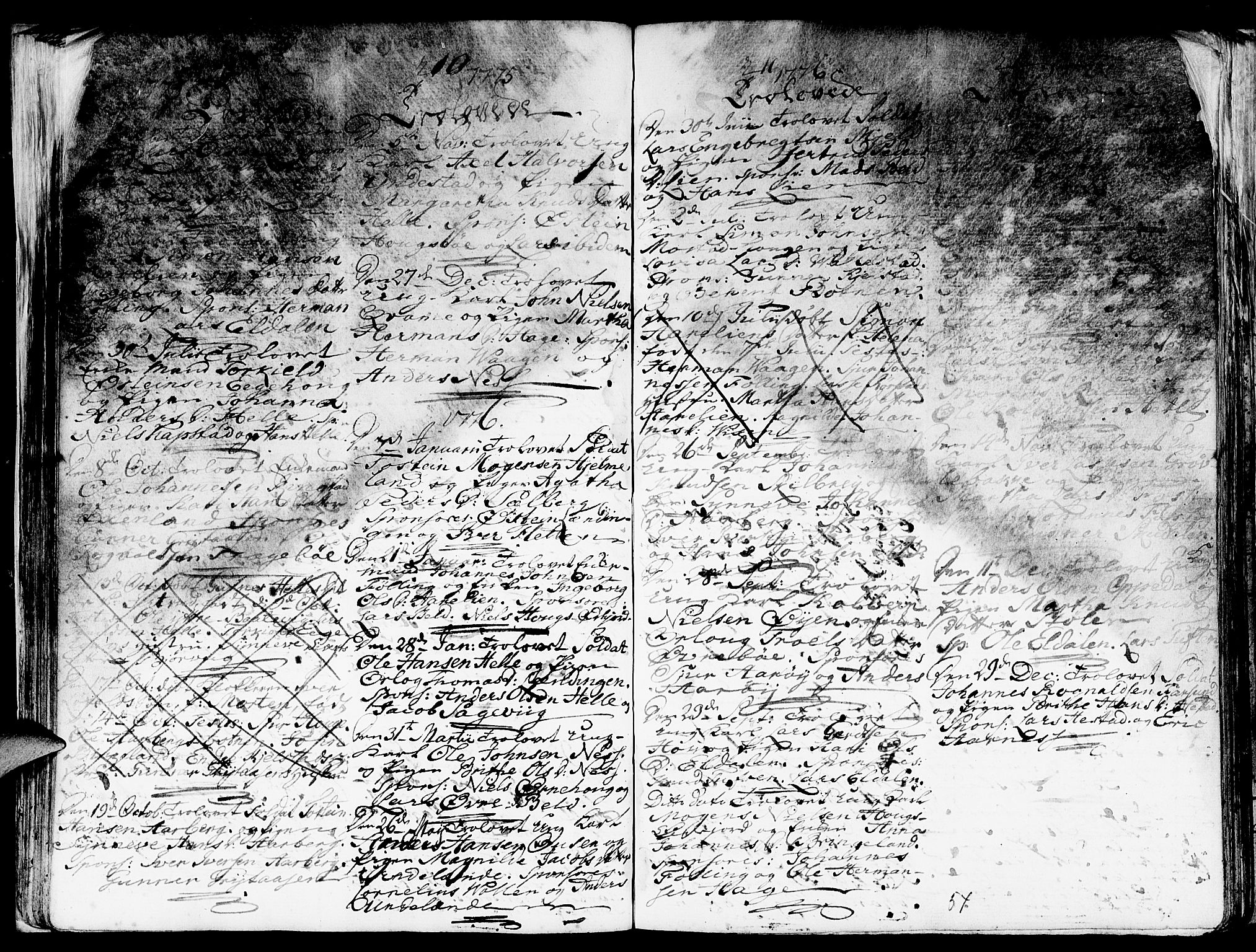 Gaular sokneprestembete, SAB/A-80001/H/Haa: Parish register (official) no. A 1, 1755-1785, p. 54