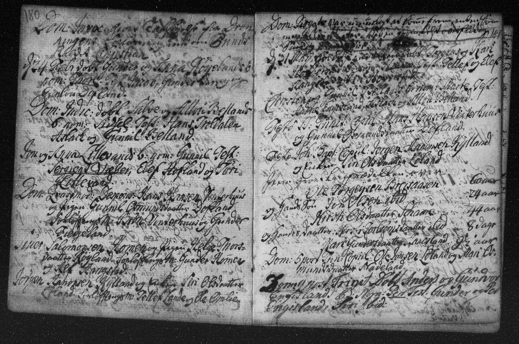 Herefoss sokneprestkontor, AV/SAK-1111-0019/F/Fa/Fab/L0001: Parish register (official) no. A 1, 1704-1779, p. 180-181