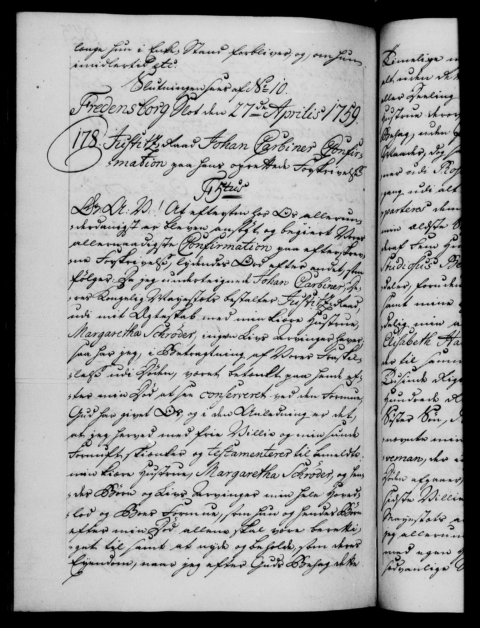 Danske Kanselli 1572-1799, AV/RA-EA-3023/F/Fc/Fca/Fcaa/L0040: Norske registre, 1757-1759, p. 643b