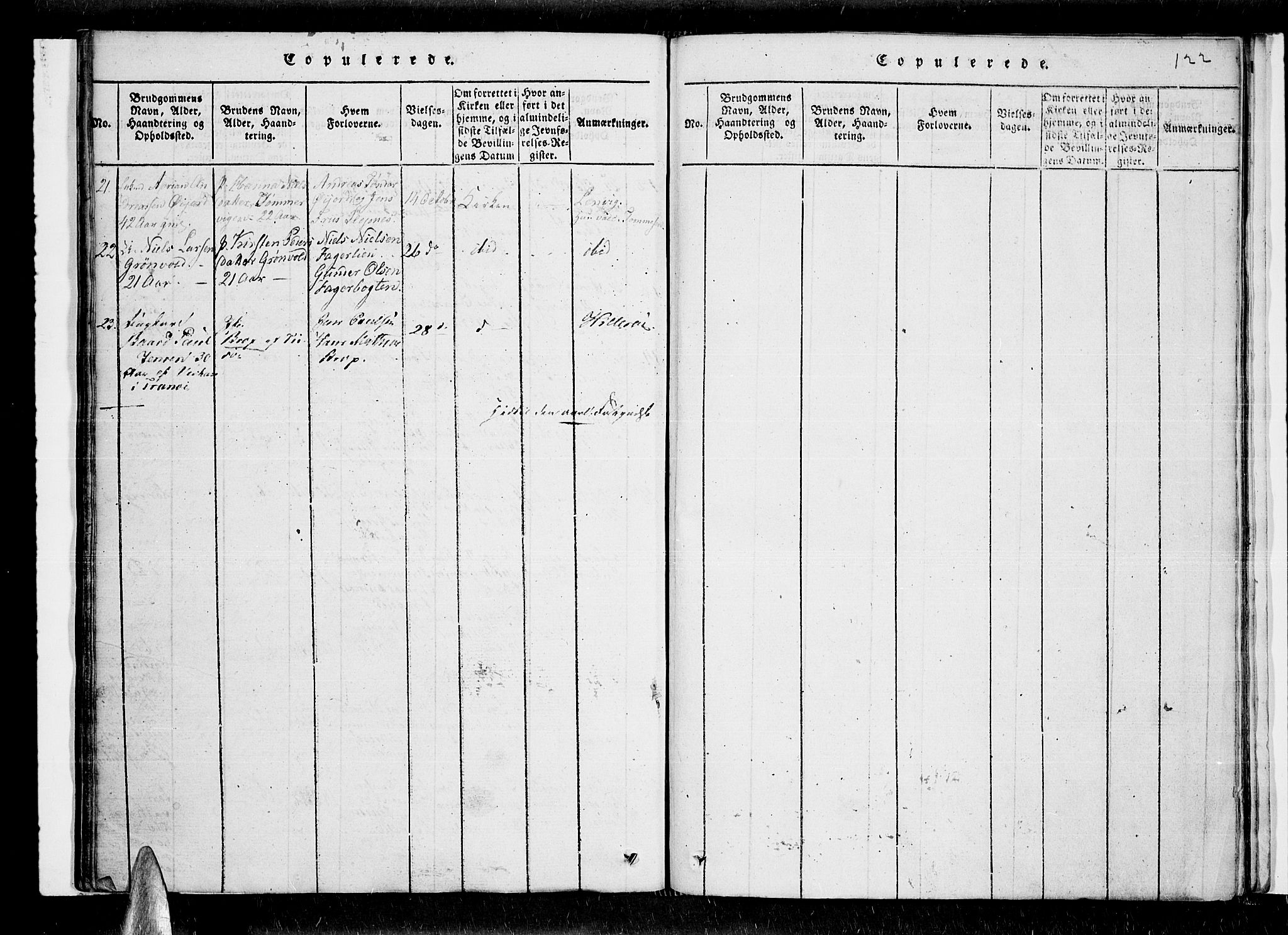 Lenvik sokneprestembete, SATØ/S-1310/H/Ha/Haa/L0003kirke: Parish register (official) no. 3, 1820-1831, p. 122