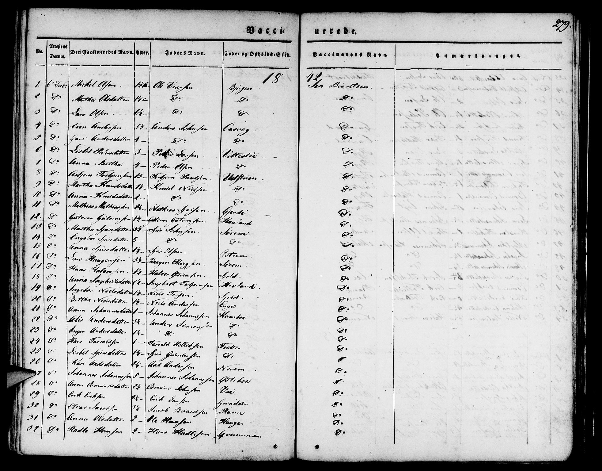 Etne sokneprestembete, SAB/A-75001/H/Haa: Parish register (official) no. A 7, 1831-1847, p. 279