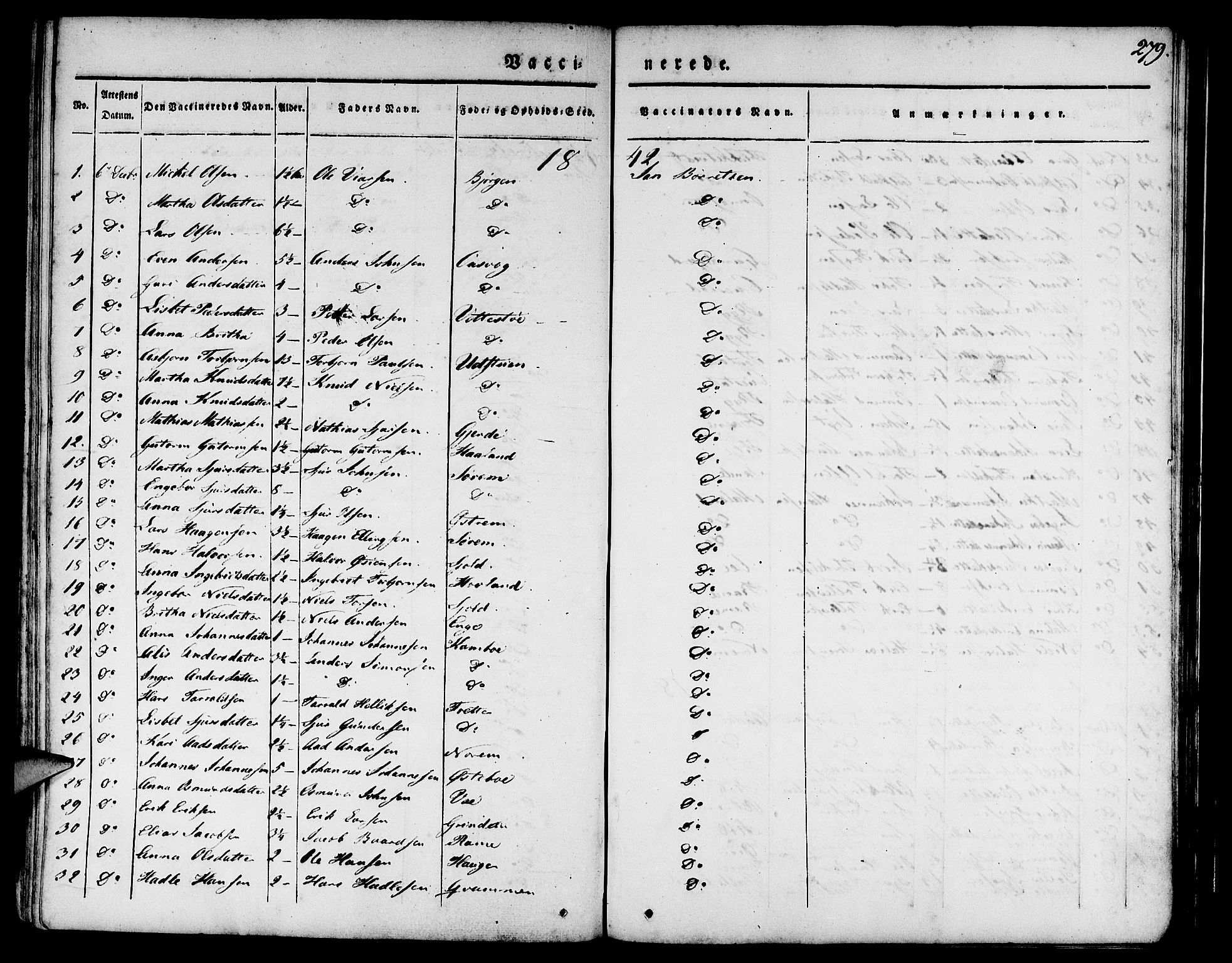 Etne sokneprestembete, AV/SAB-A-75001/H/Haa: Parish register (official) no. A 7, 1831-1847, p. 279