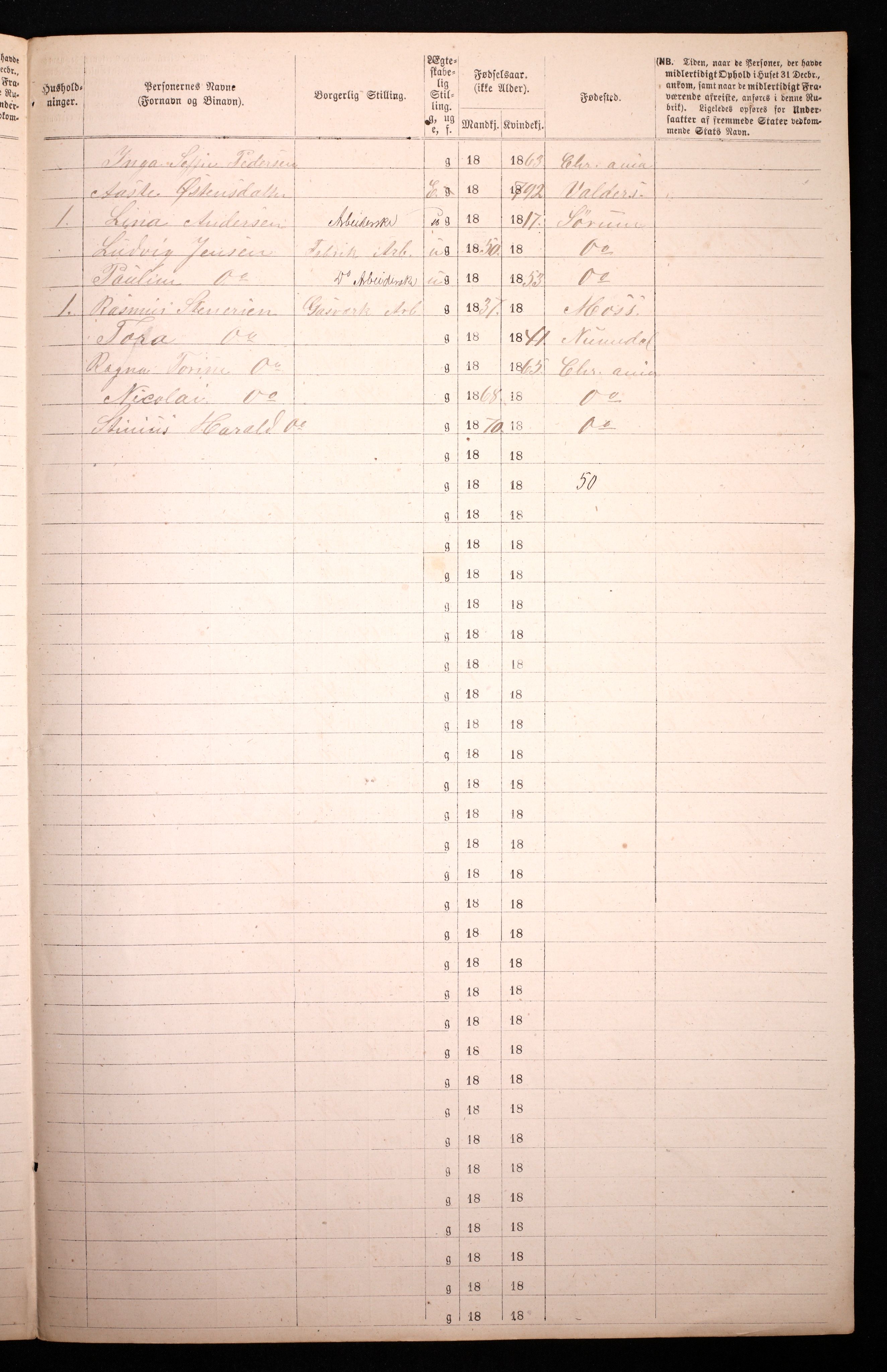 RA, 1870 census for 0301 Kristiania, 1870, p. 4669