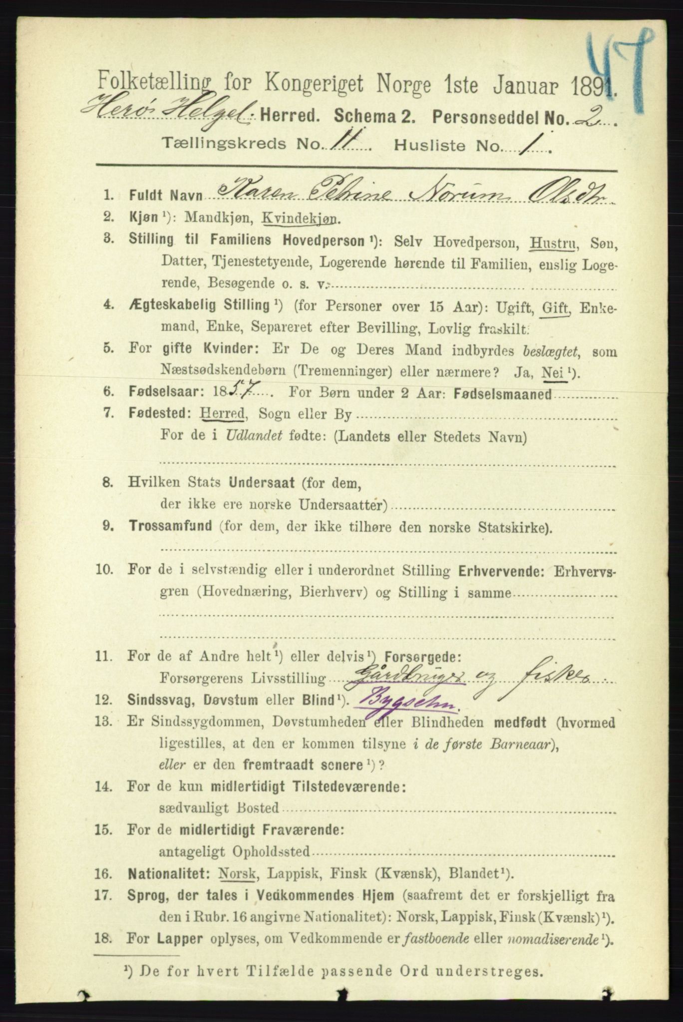 RA, 1891 census for 1818 Herøy, 1891, p. 4351