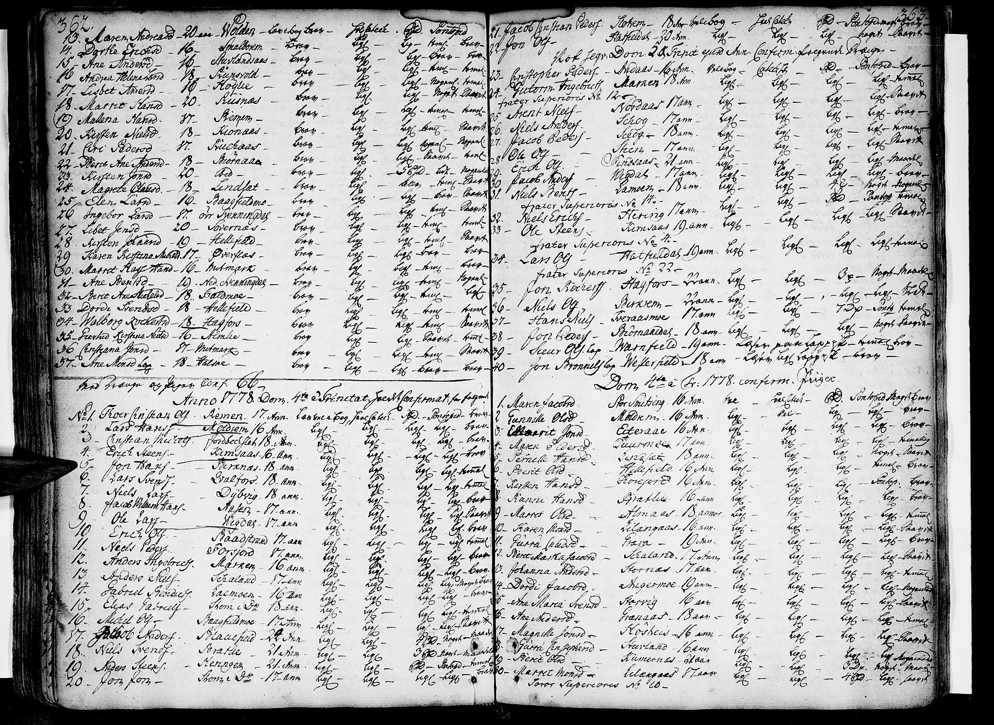 Ministerialprotokoller, klokkerbøker og fødselsregistre - Nordland, SAT/A-1459/820/L0285: Parish register (official) no. 820A06, 1753-1778, p. 362-363