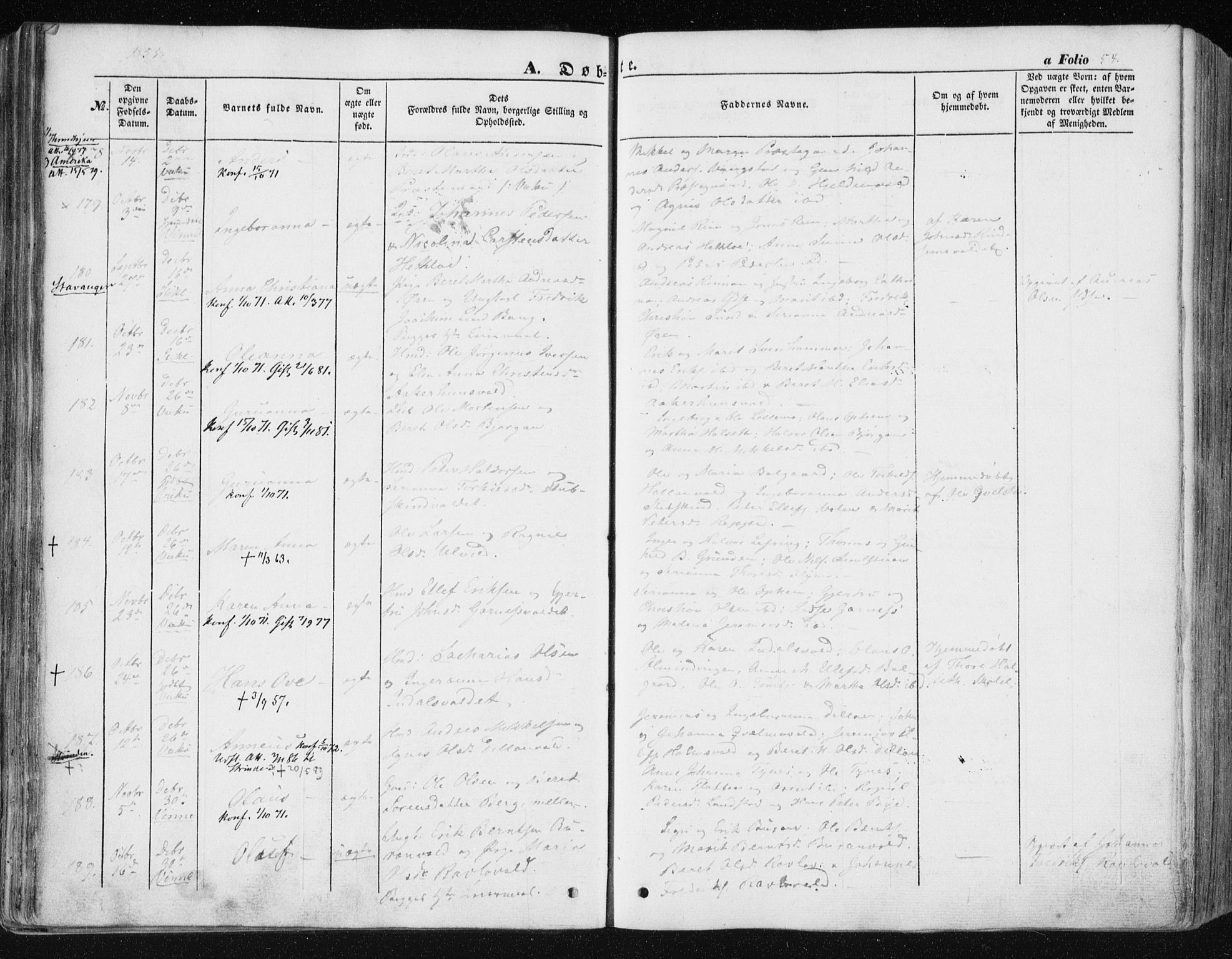 Ministerialprotokoller, klokkerbøker og fødselsregistre - Nord-Trøndelag, SAT/A-1458/723/L0240: Parish register (official) no. 723A09, 1852-1860, p. 54