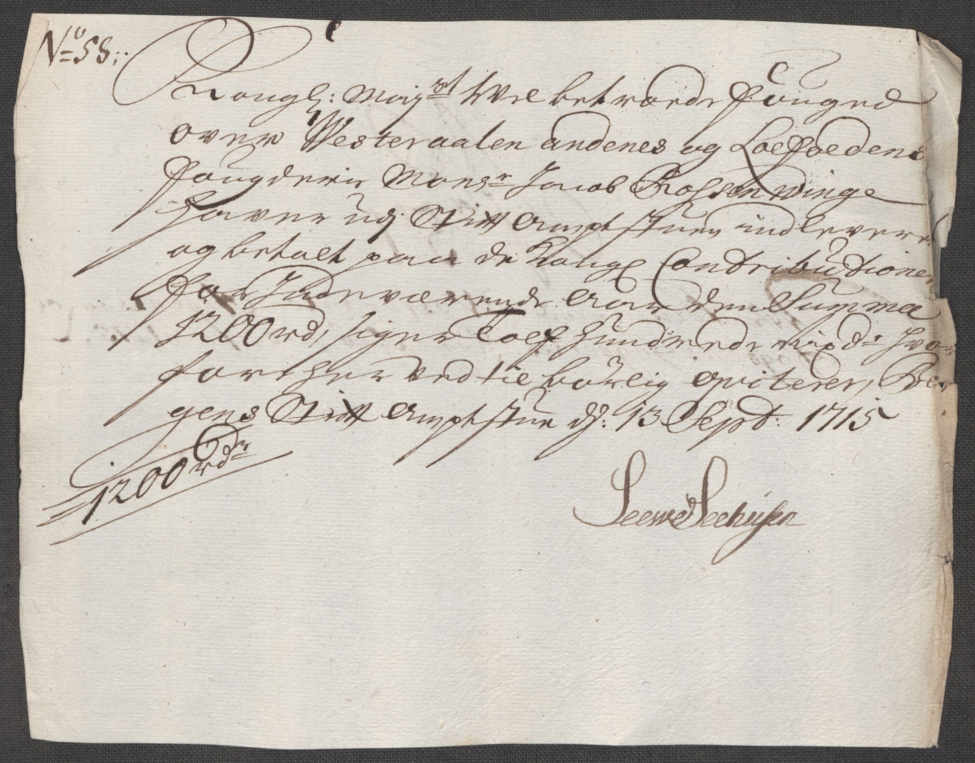 Rentekammeret inntil 1814, Reviderte regnskaper, Fogderegnskap, AV/RA-EA-4092/R67/L4681: Fogderegnskap Vesterålen, Andenes og Lofoten, 1715, p. 255