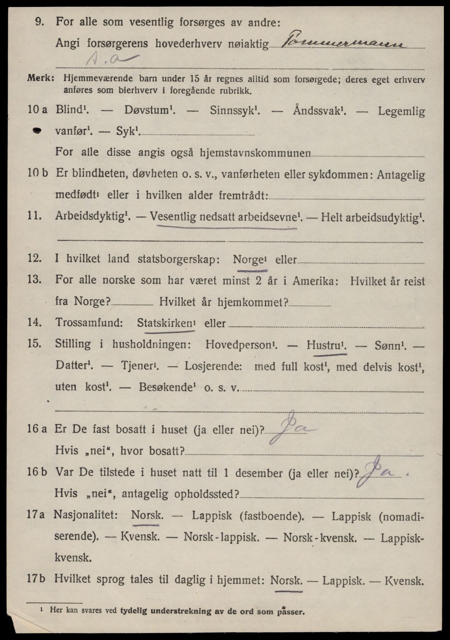 SAT, 1920 census for Hemne, 1920, p. 7927