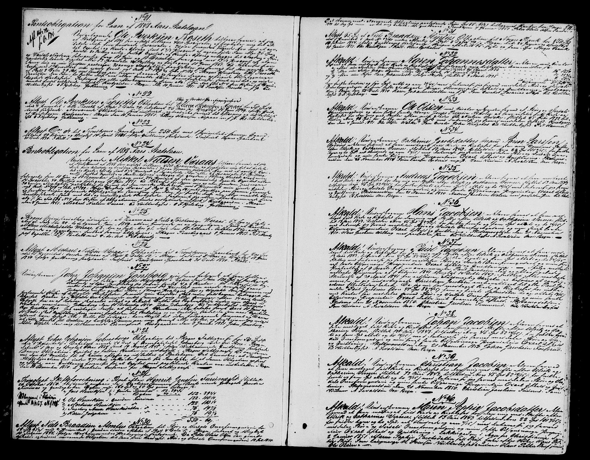 Stjør- og Verdal sorenskriveri, AV/SAT-A-4167/1/2/2C/L0022: Mortgage book no. J-3, 1851-1853, p. 511