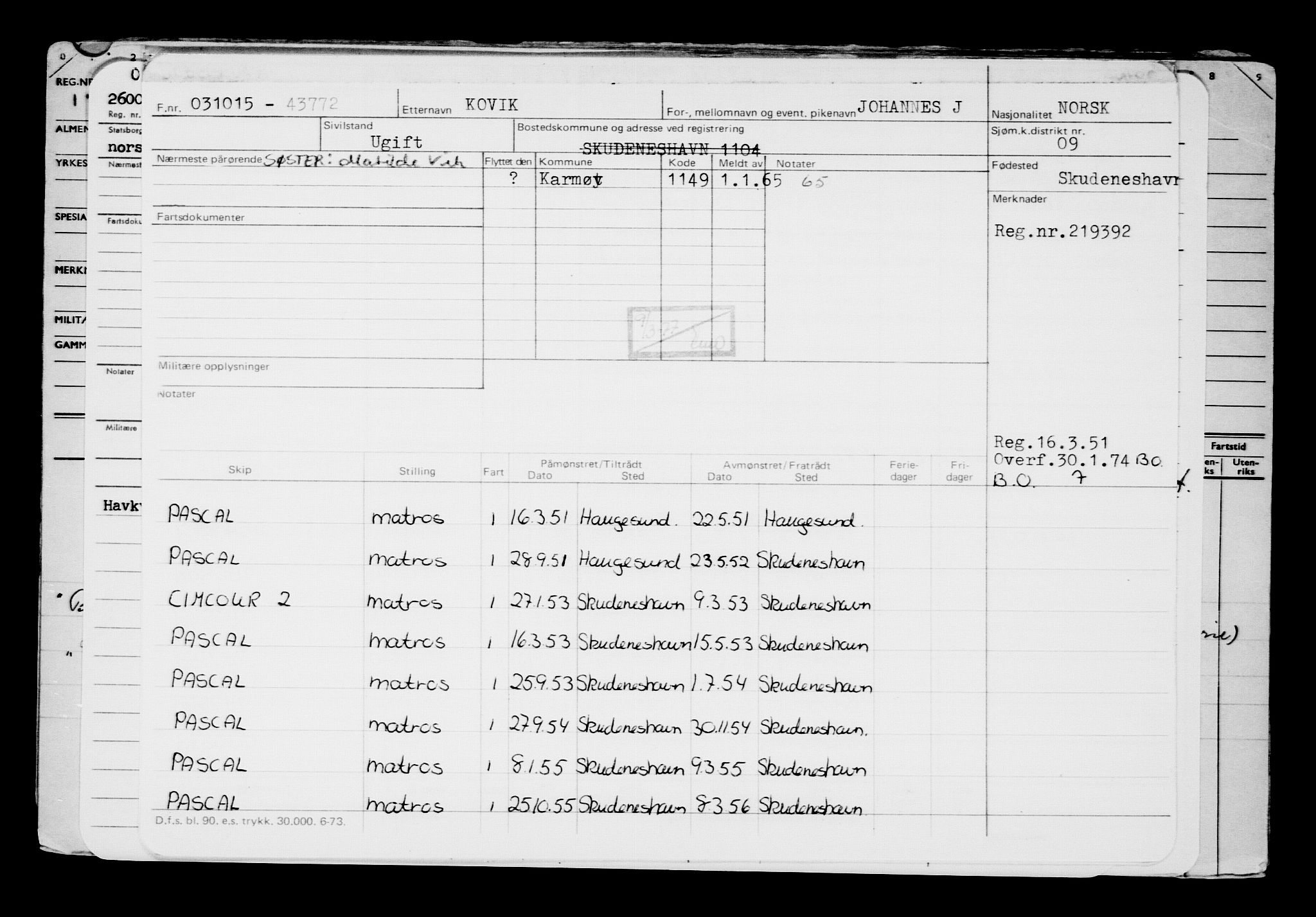 Direktoratet for sjømenn, AV/RA-S-3545/G/Gb/L0133: Hovedkort, 1915, p. 435