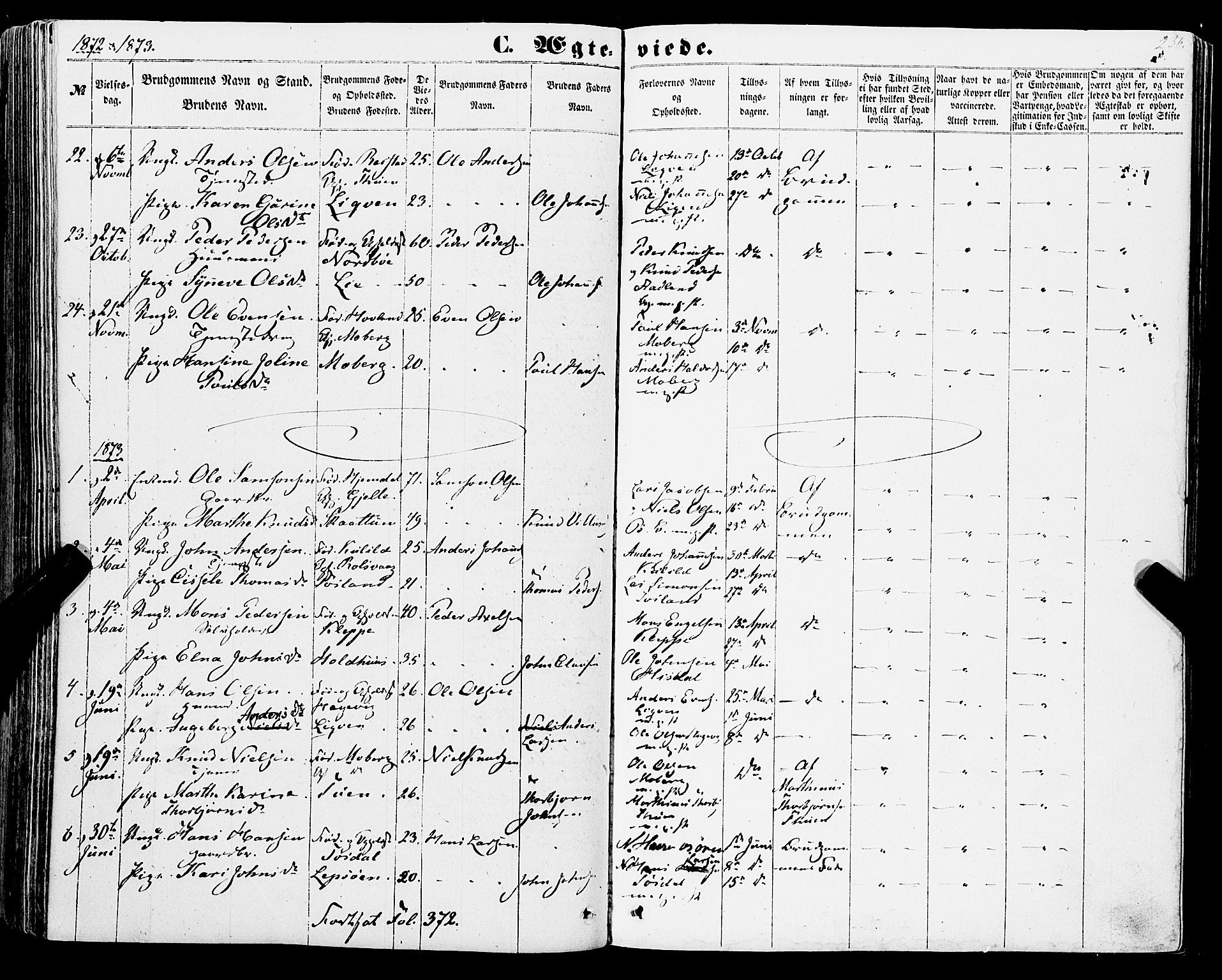 Os sokneprestembete, AV/SAB-A-99929: Parish register (official) no. A 17, 1860-1873, p. 236