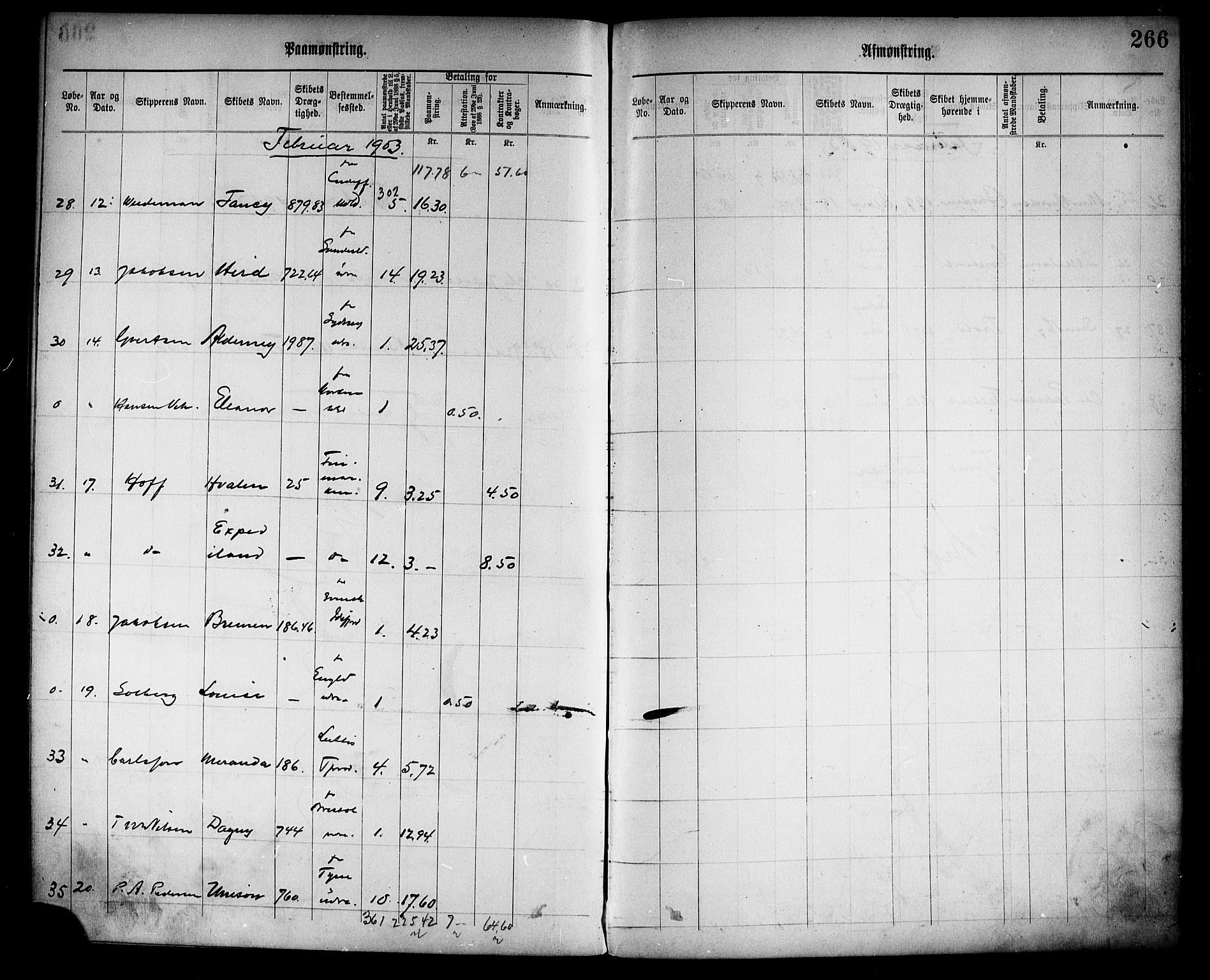 Tønsberg innrulleringskontor, AV/SAKO-A-786/H/Ha/L0005: Mønstringsjournal, 1896-1906, p. 270