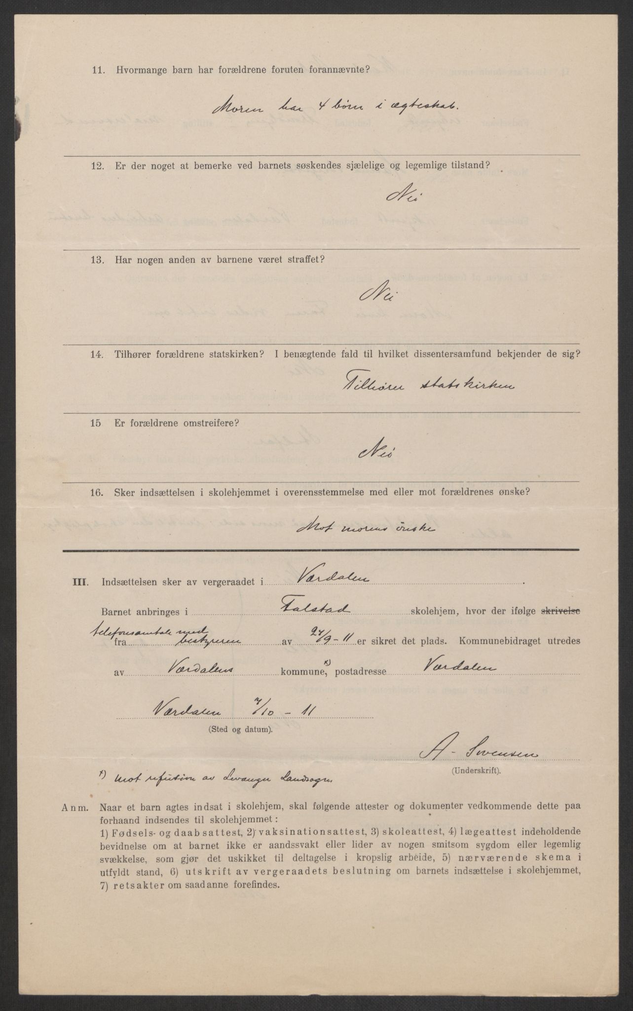 Falstad skolehjem, RA/S-1676/E/Eb/L0011: Elevmapper løpenr.. 240-260, 1911-1918, p. 118