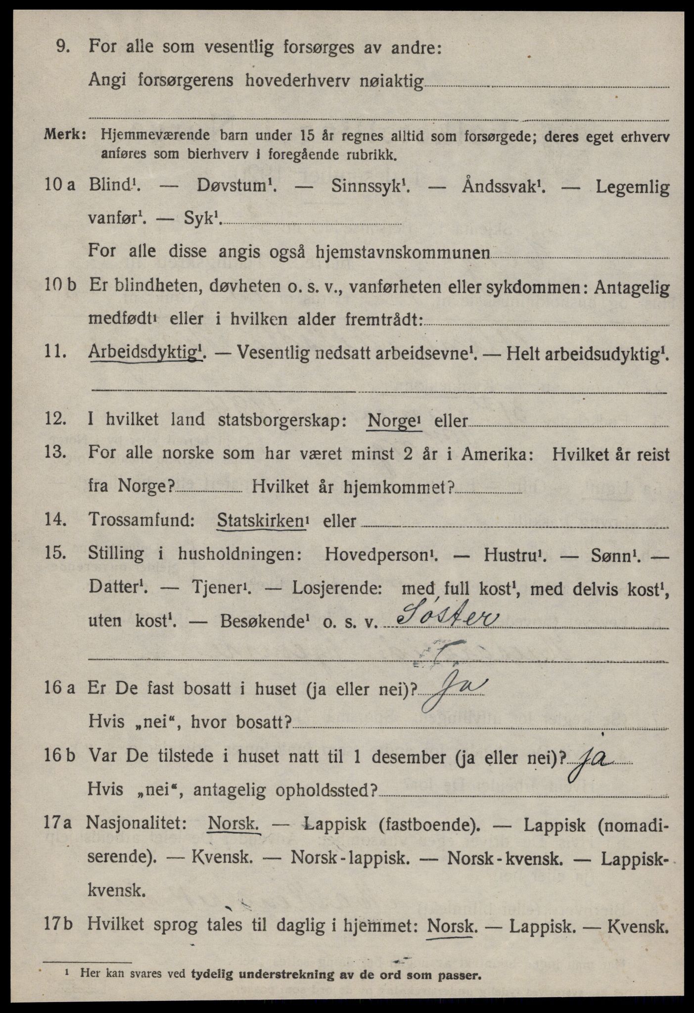 SAT, 1920 census for Horg, 1920, p. 5355