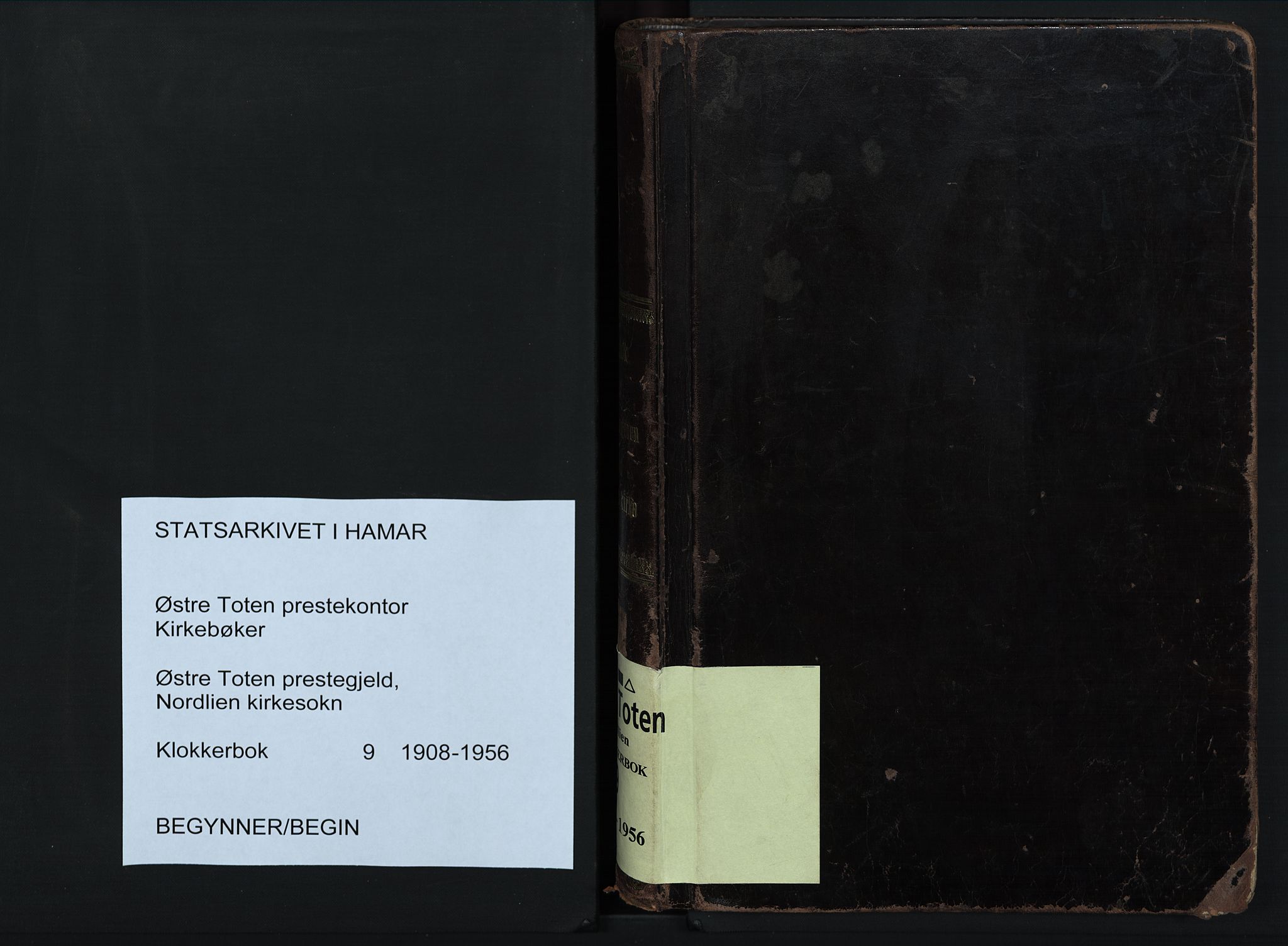 Østre Toten prestekontor, SAH/PREST-104/H/Ha/Hab/L0009: Parish register (copy) no. 9, 1908-1956