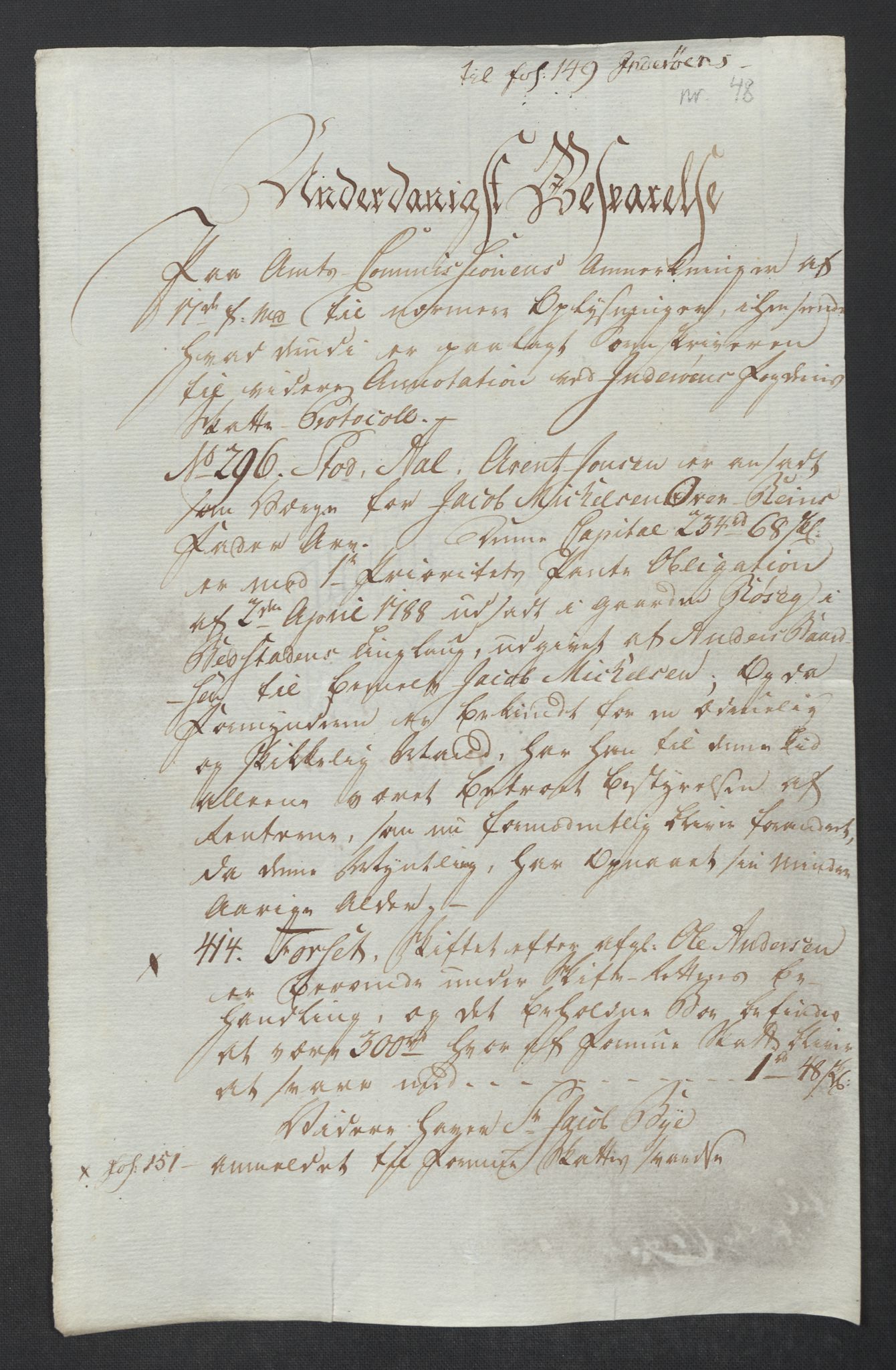 Rentekammeret inntil 1814, Reviderte regnskaper, Mindre regnskaper, RA/EA-4068/Rf/Rfe/L0017: Inderøy fogderi, Jarlsberg grevskap, 1789, p. 208