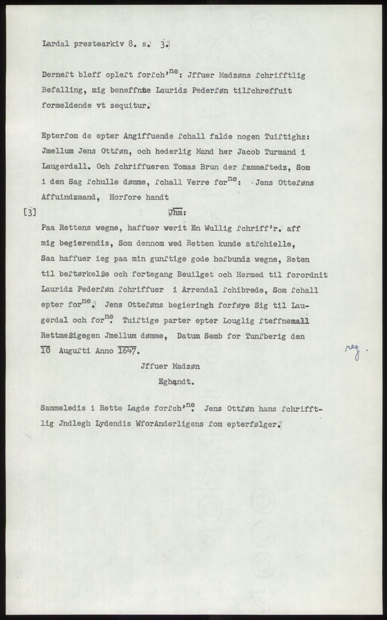 Samlinger til kildeutgivelse, Diplomavskriftsamlingen, AV/RA-EA-4053/H/Ha, p. 267