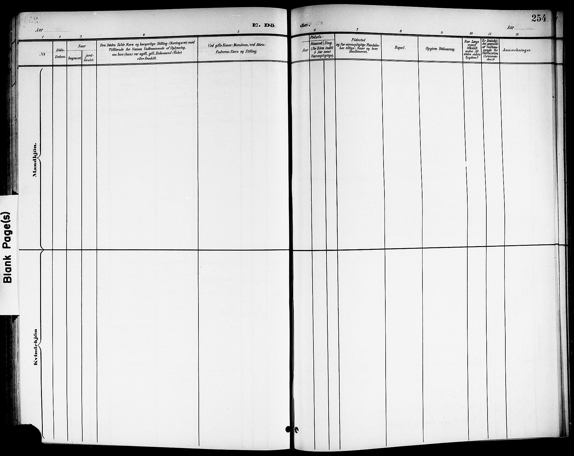 Brunlanes kirkebøker, AV/SAKO-A-342/G/Ga/L0004: Parish register (copy) no. I 4, 1898-1921, p. 254